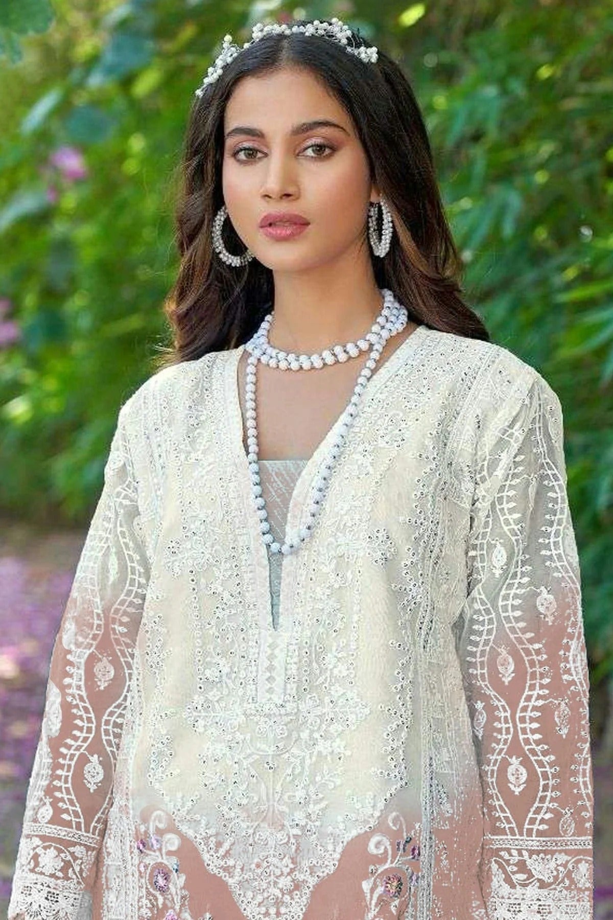 Light Brown Colour Organza Pakistani Suit SM1140037 A