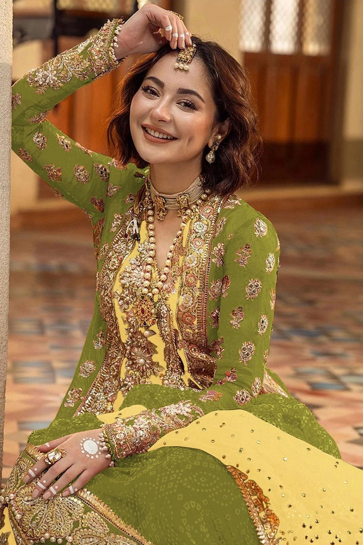 Light Green Colour Organza Pakistani Suit SM1140091 A
