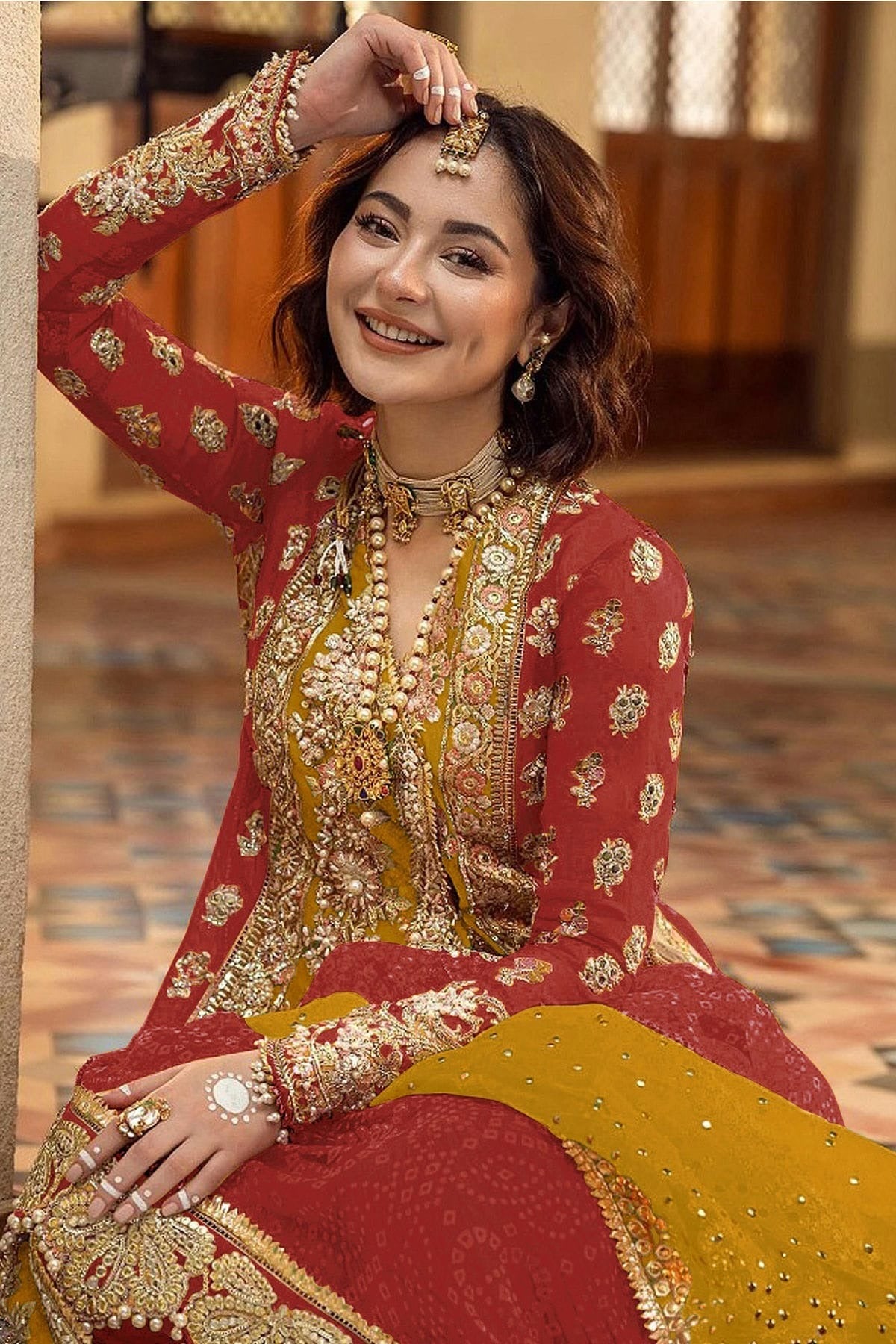 Light Maroon Colour Organza Pakistani Suit SM1140087 A