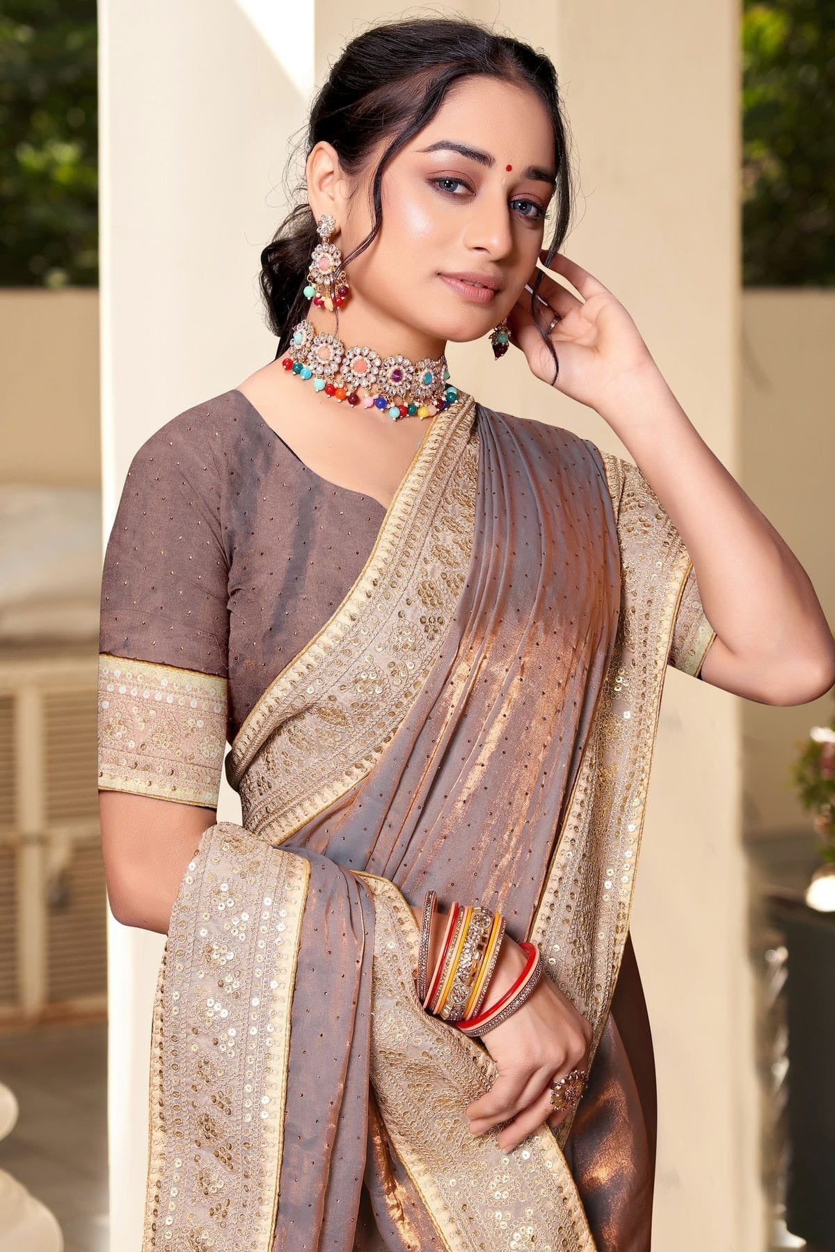 Light Purple Colour Silk Designer Saree LC1121696 A