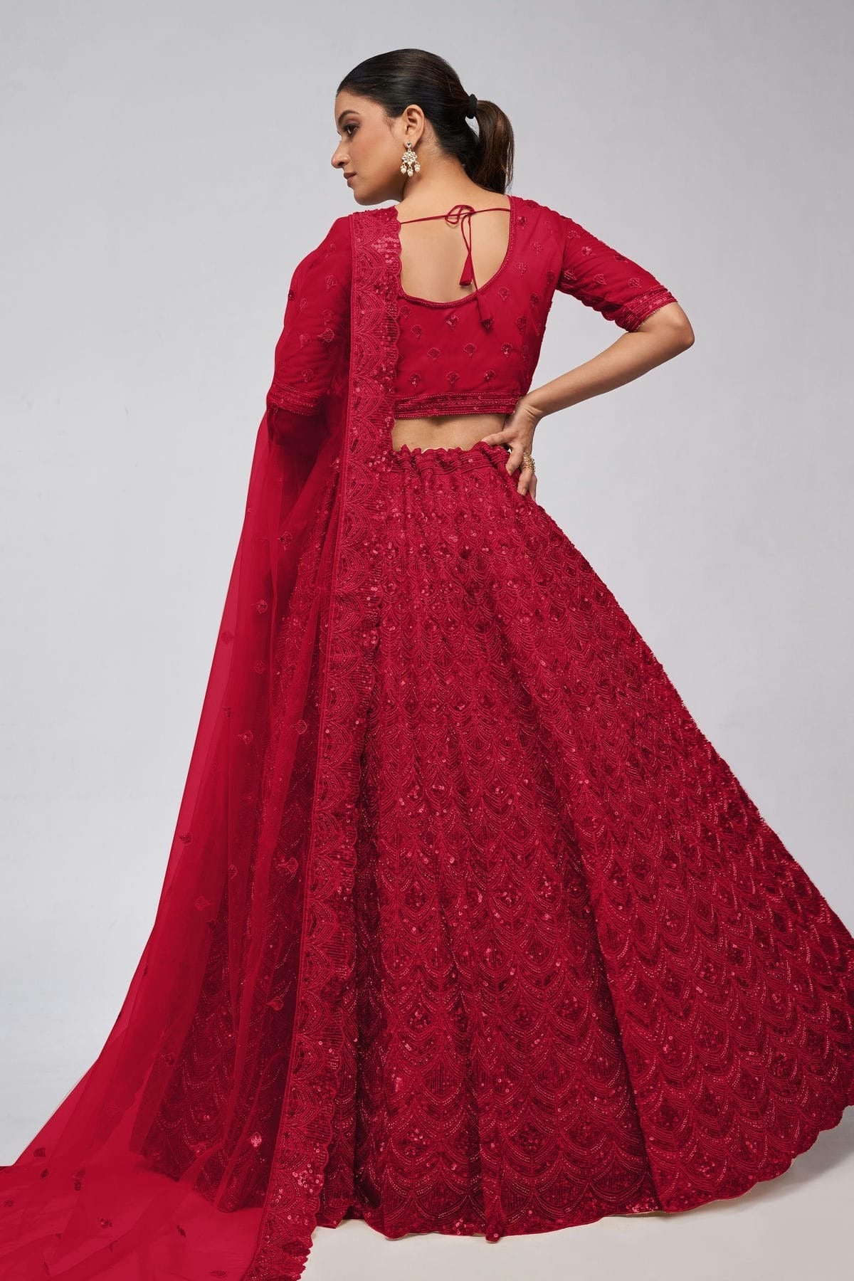 Magenta Colour Soft Net Lehenga Choli LC1030016 B