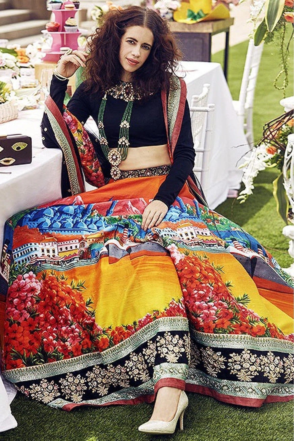 Multicolour Art Silk Lehenga Choli LC1010014