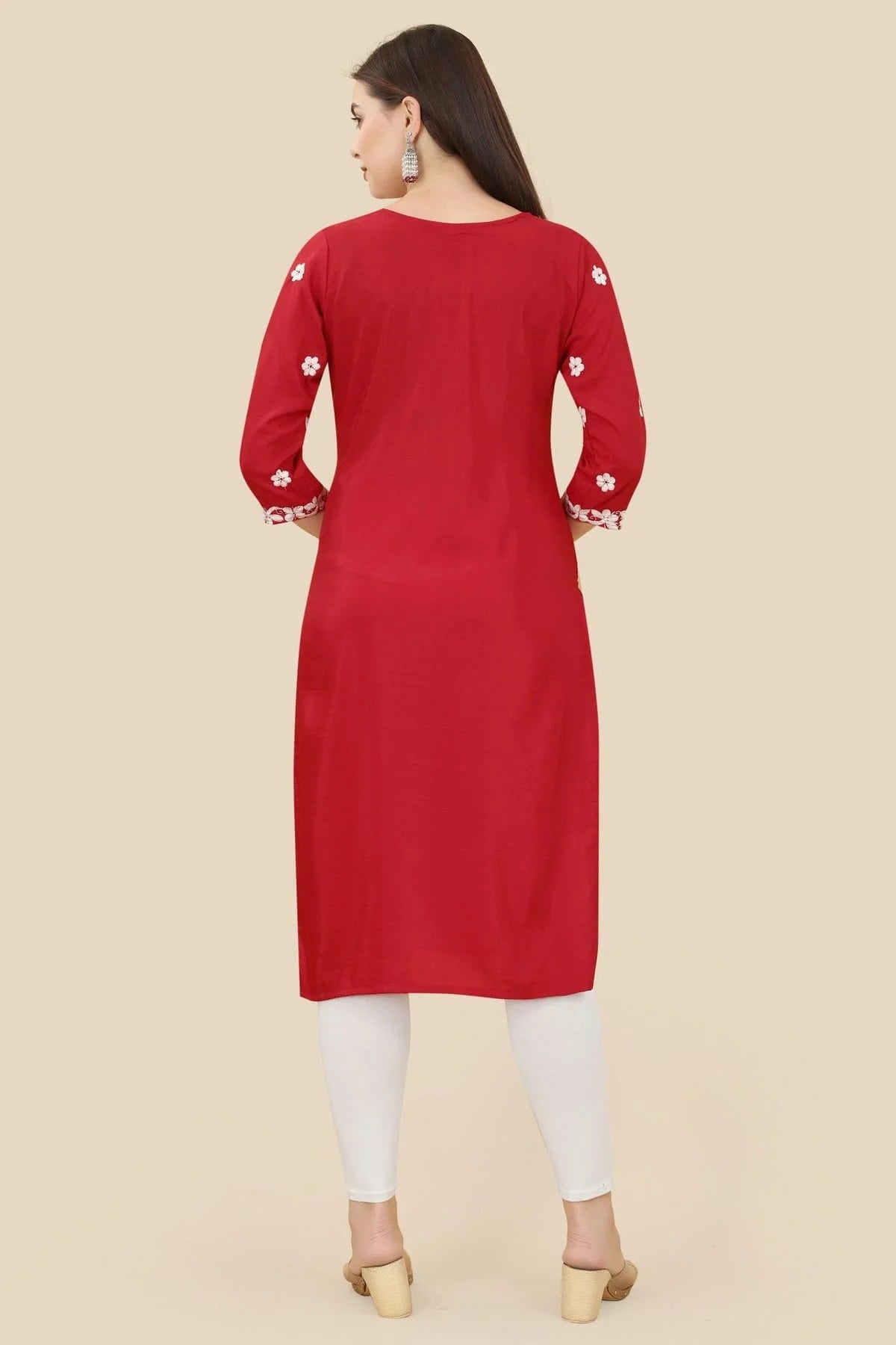 Maroon Colour Chinon Silk Kurti KR1111010 A
