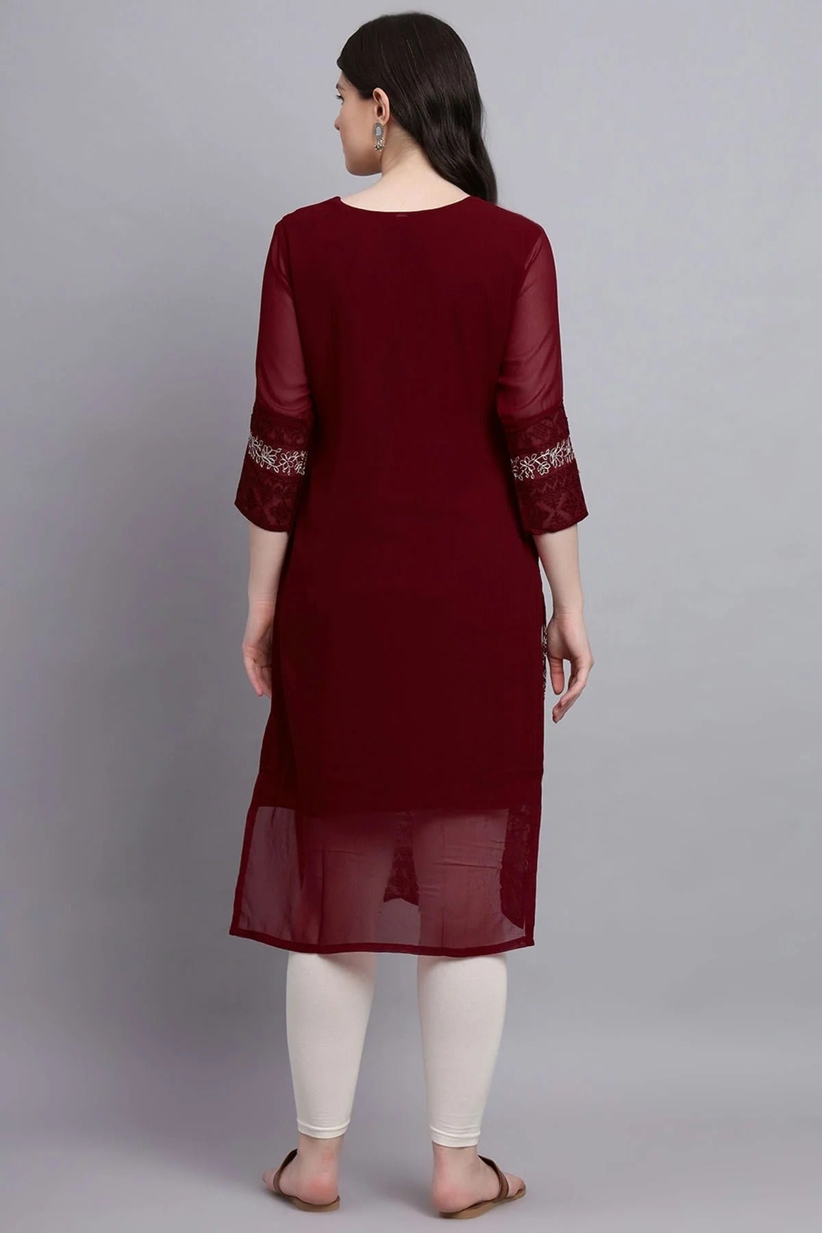 Maroon Colour Georgette Kurti KR1111165 A