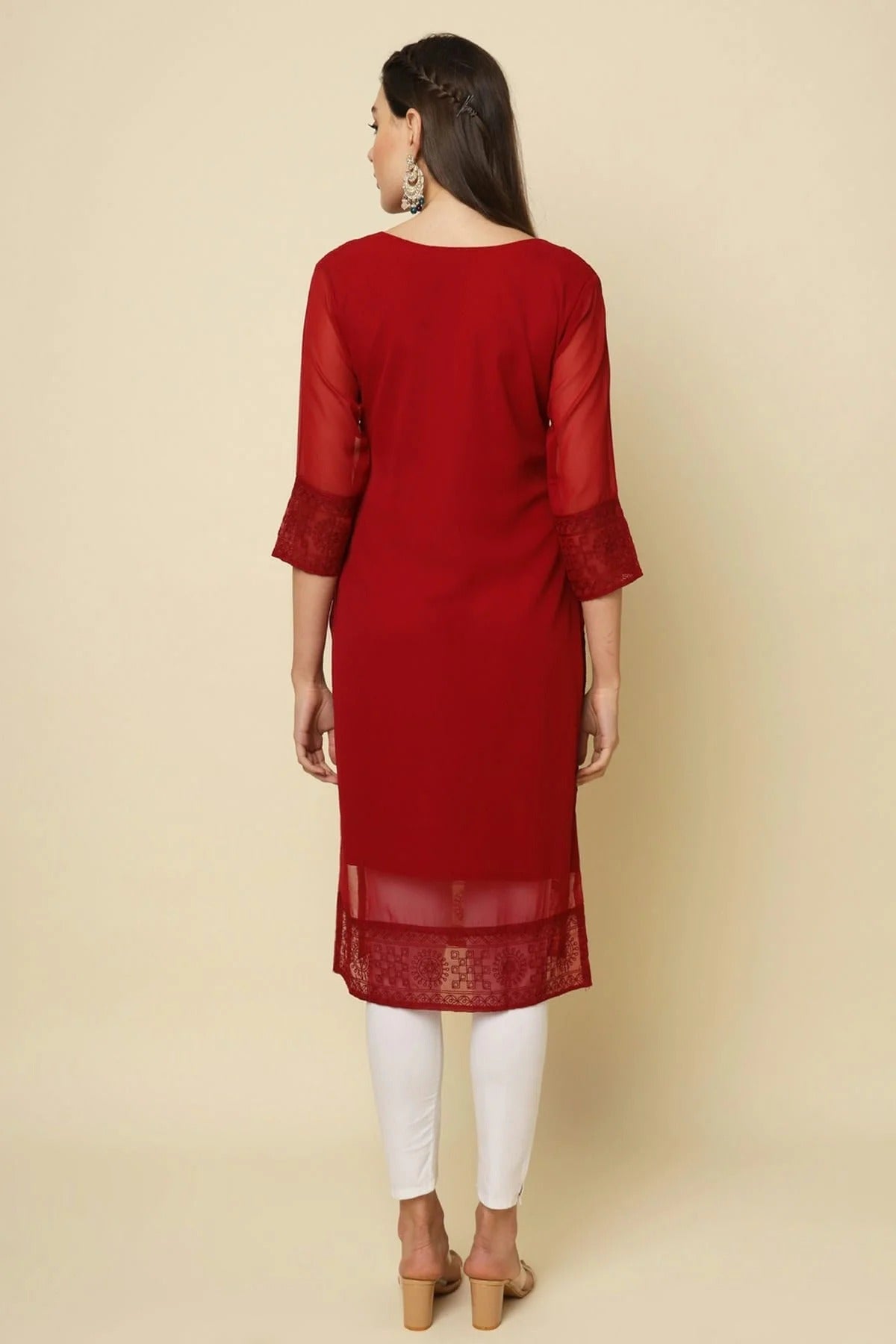 Maroon Colour Georgette Kurti KR1111199 A