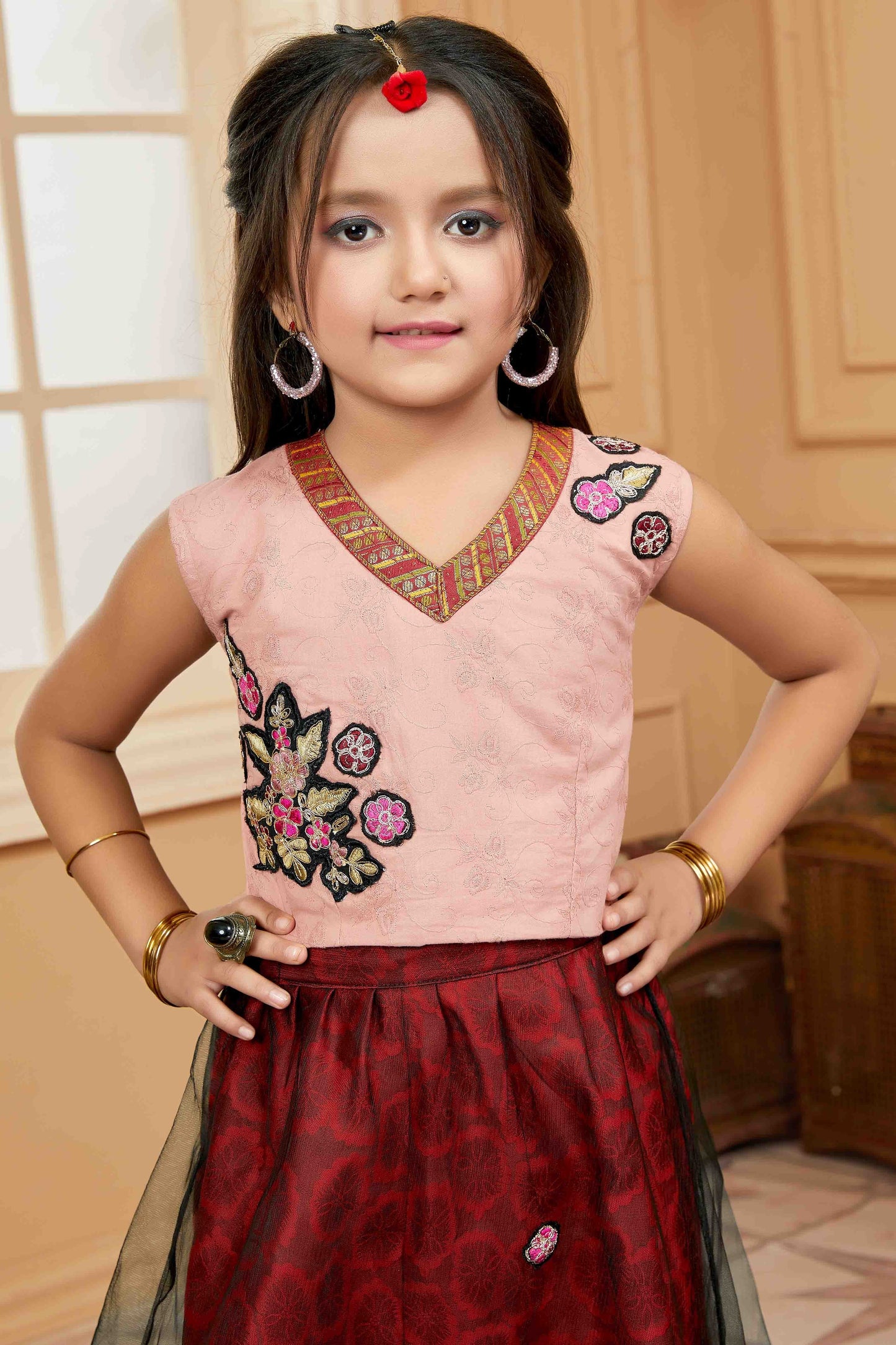 Maroon Colour Net Lehenga Choli GW1070762 B