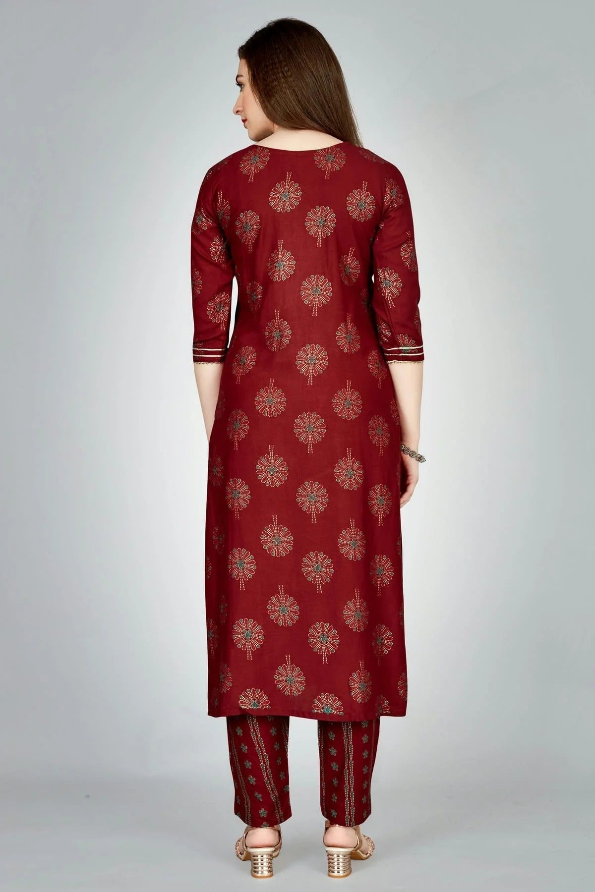 Maroon Colour Rayon Kurta And Pant Set KR1111316 A
