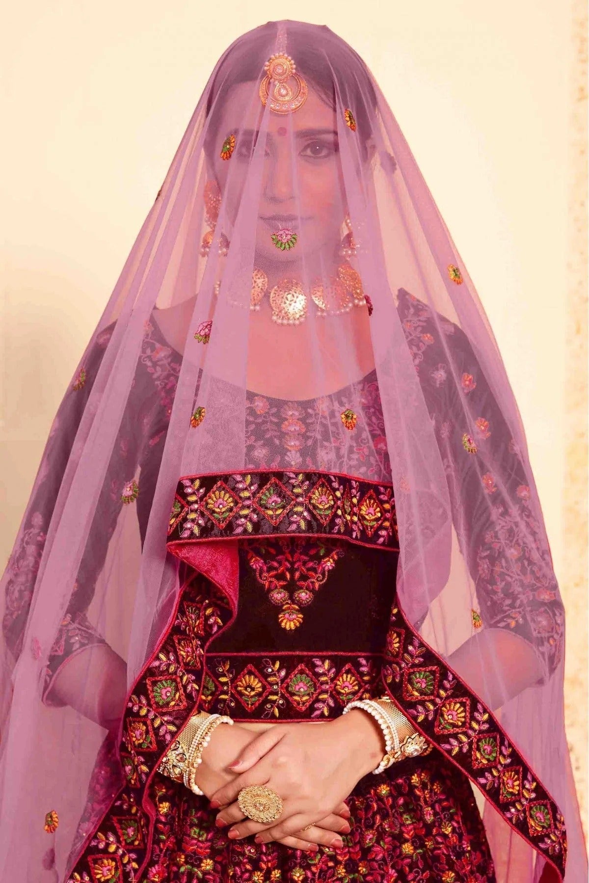 Maroon Colour Satin Embroidery Lehenga Choli LC1080194 B