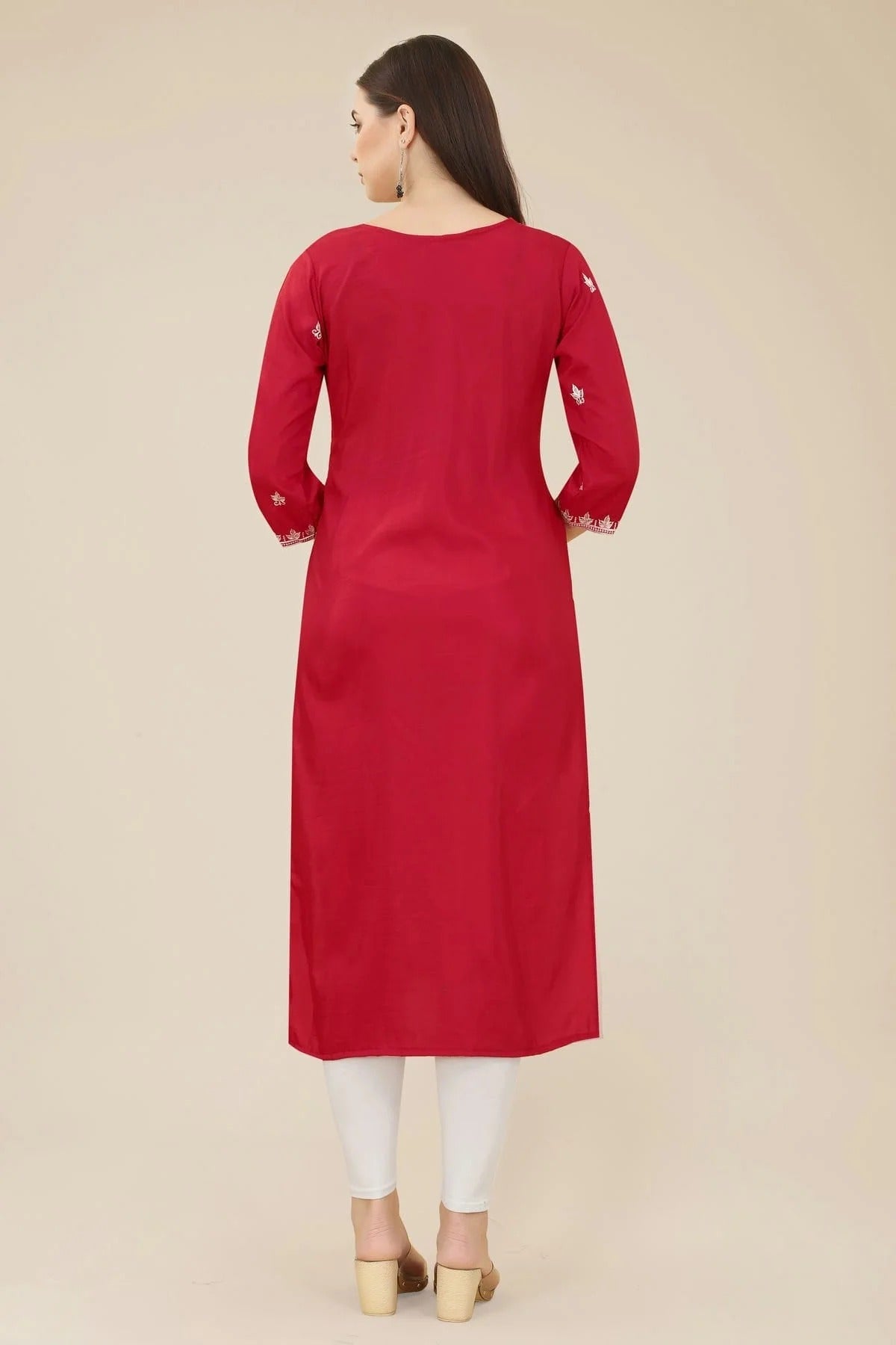Maroon Colour Shiny Silk Kurti KR1111002 A