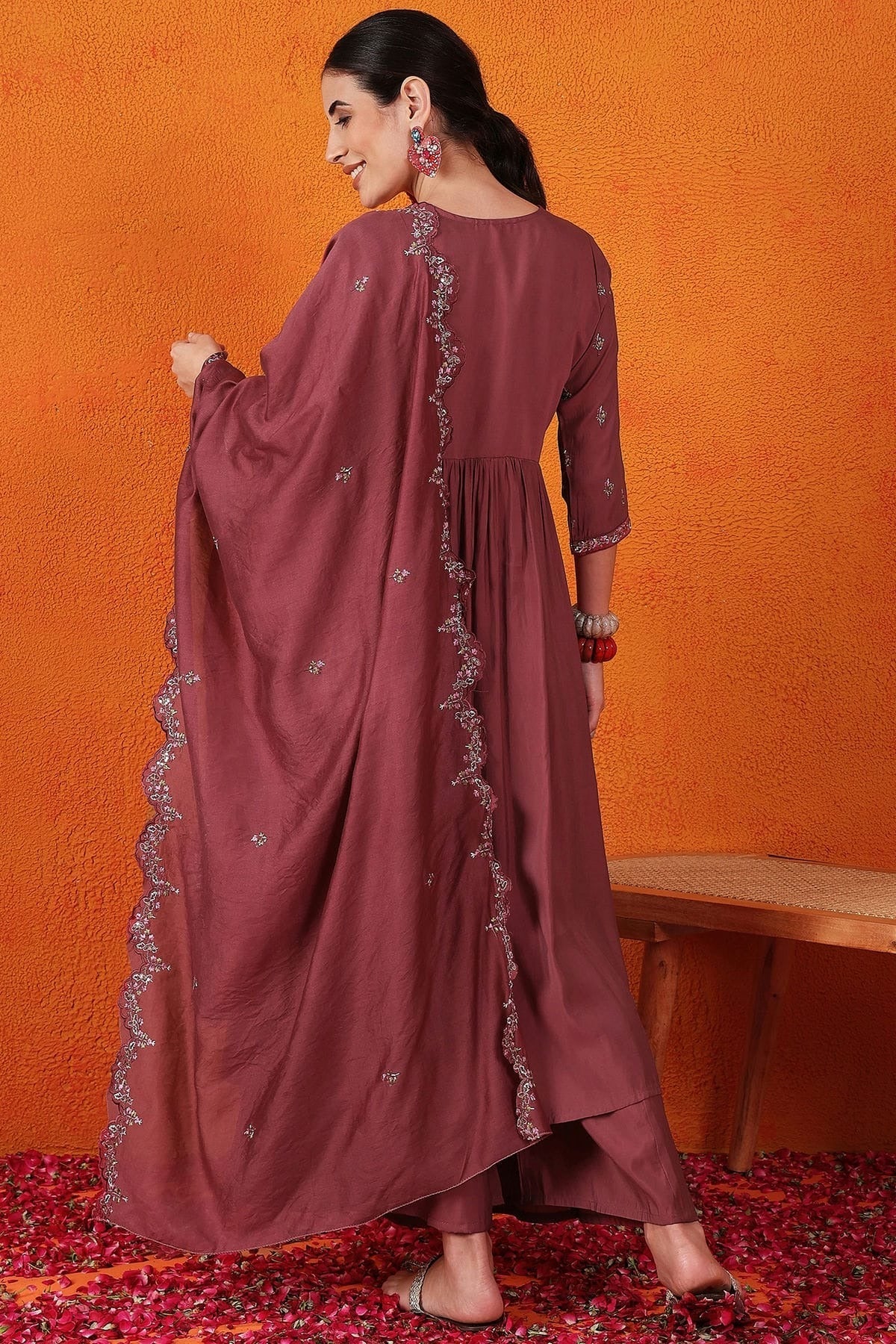 Maroon Colour Silk Stitched Salwar Suit SS1111406 A