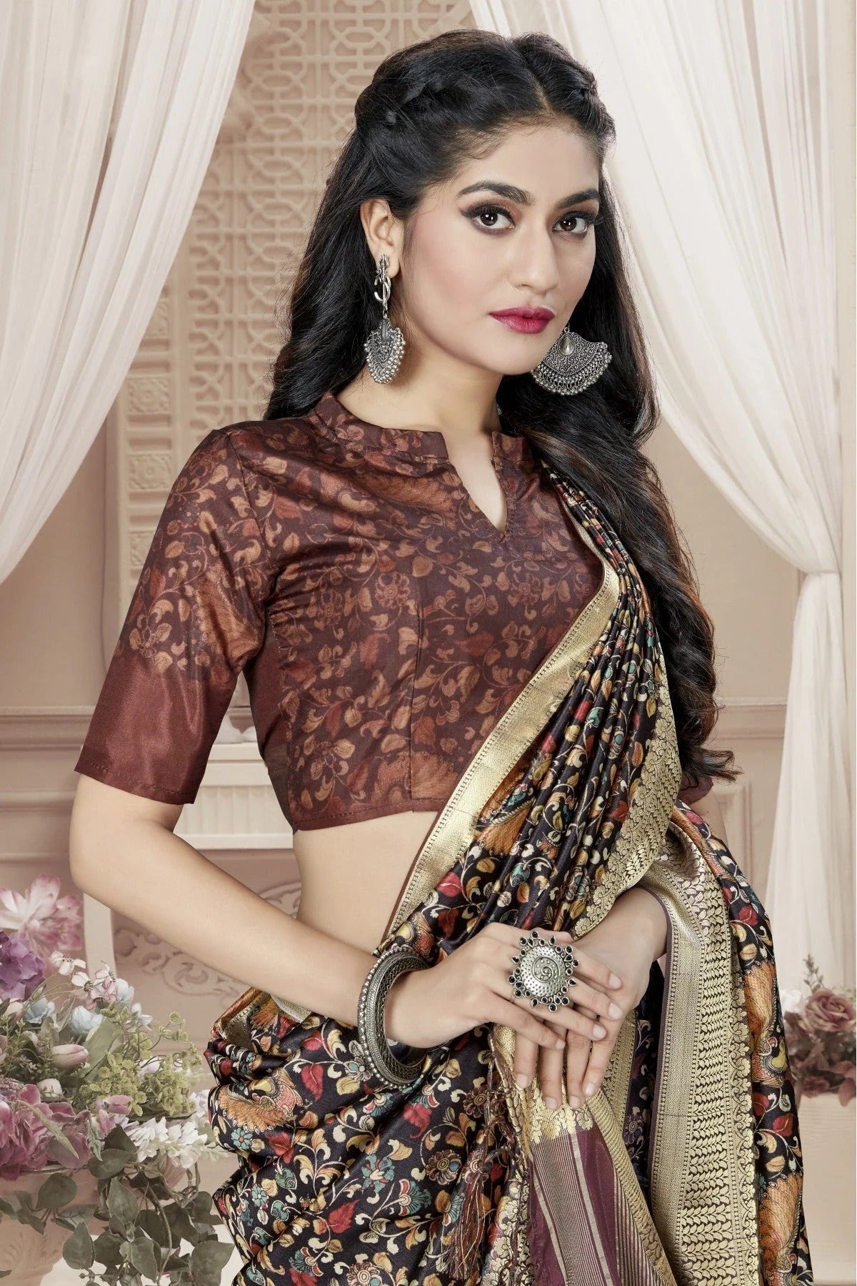 Multicolour Colour Art Silk Digital Print Saree SD1120785 A