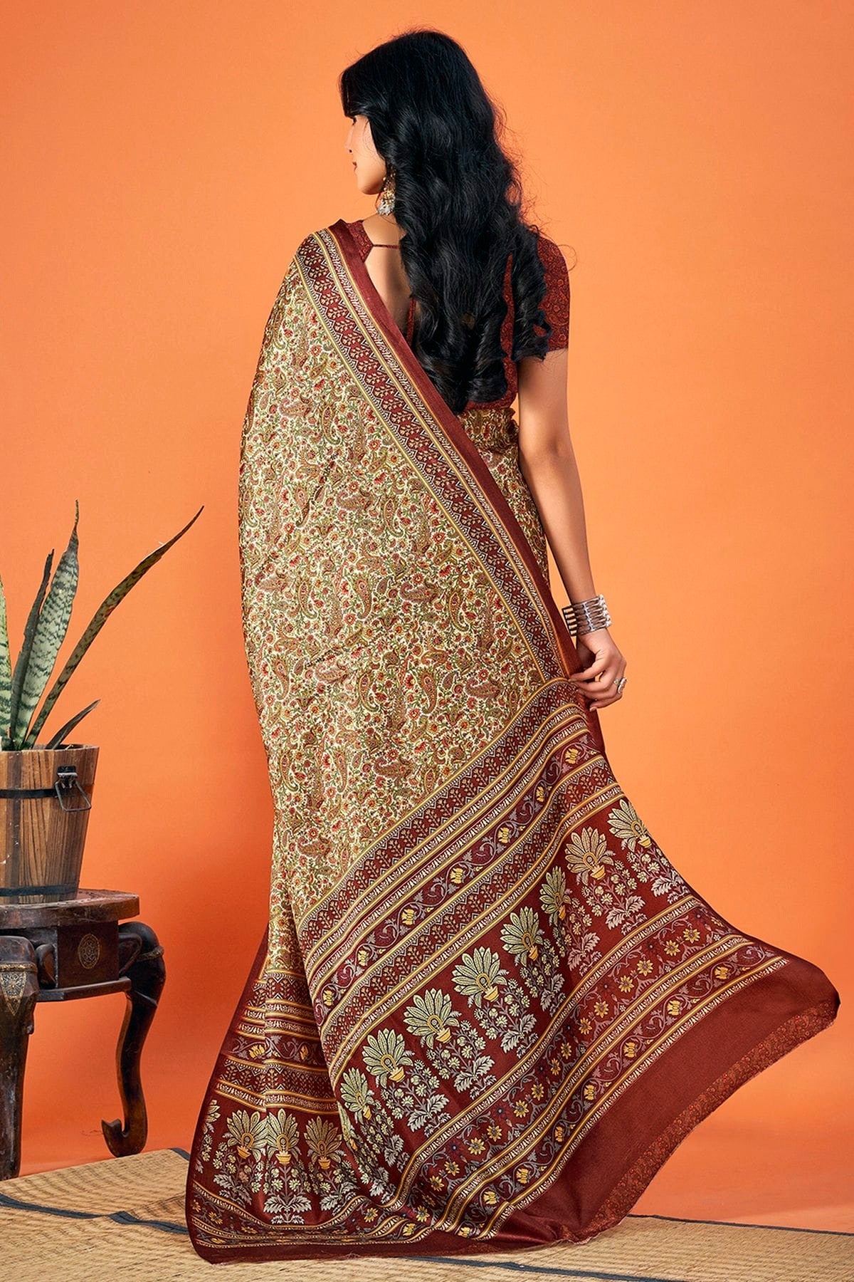 Multicolour Colour Pashmina Saree SD1110322 A