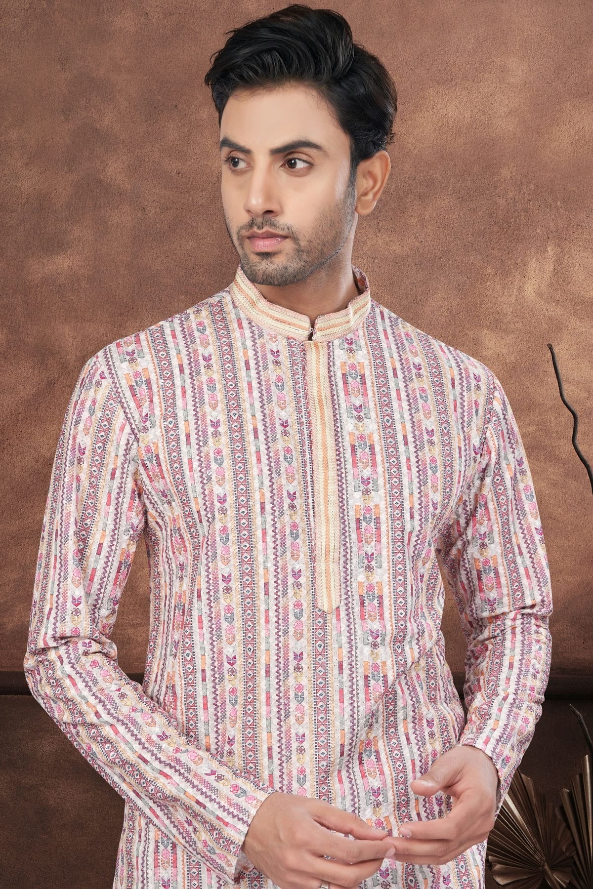 Multicolour Soft Rayon Kurta Pajama KP1040669 A
