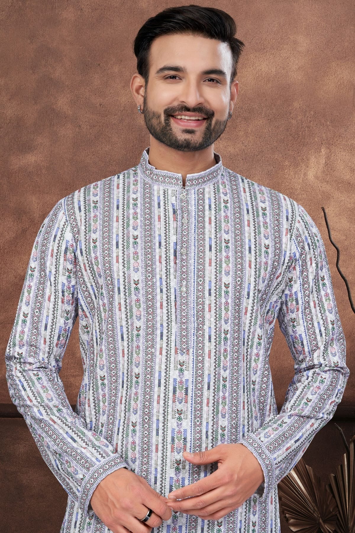 Multicolour Soft Rayon Kurta Pajama KP1040670 A