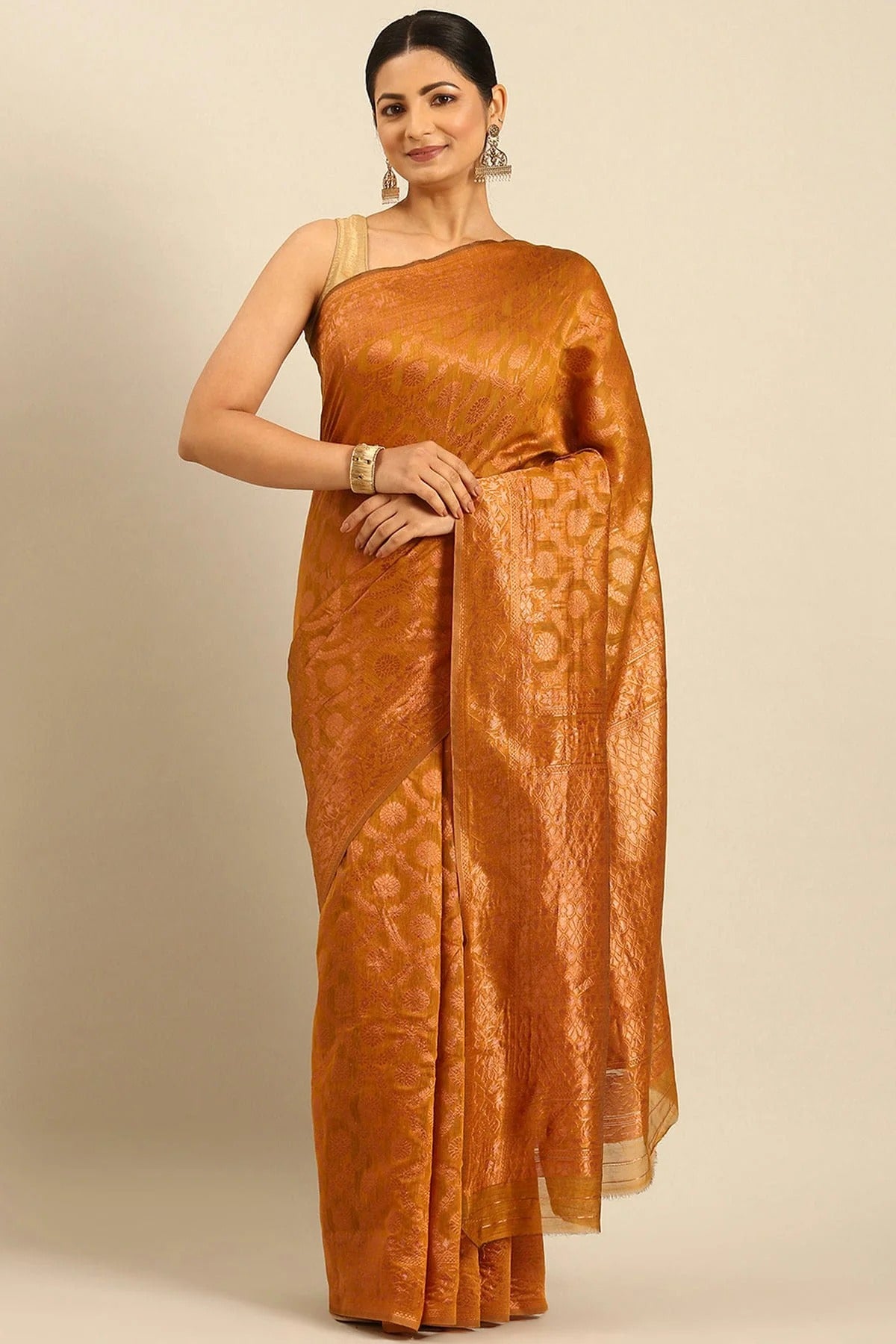 Mustard Colour Cotton Traditional Saree SD1102524