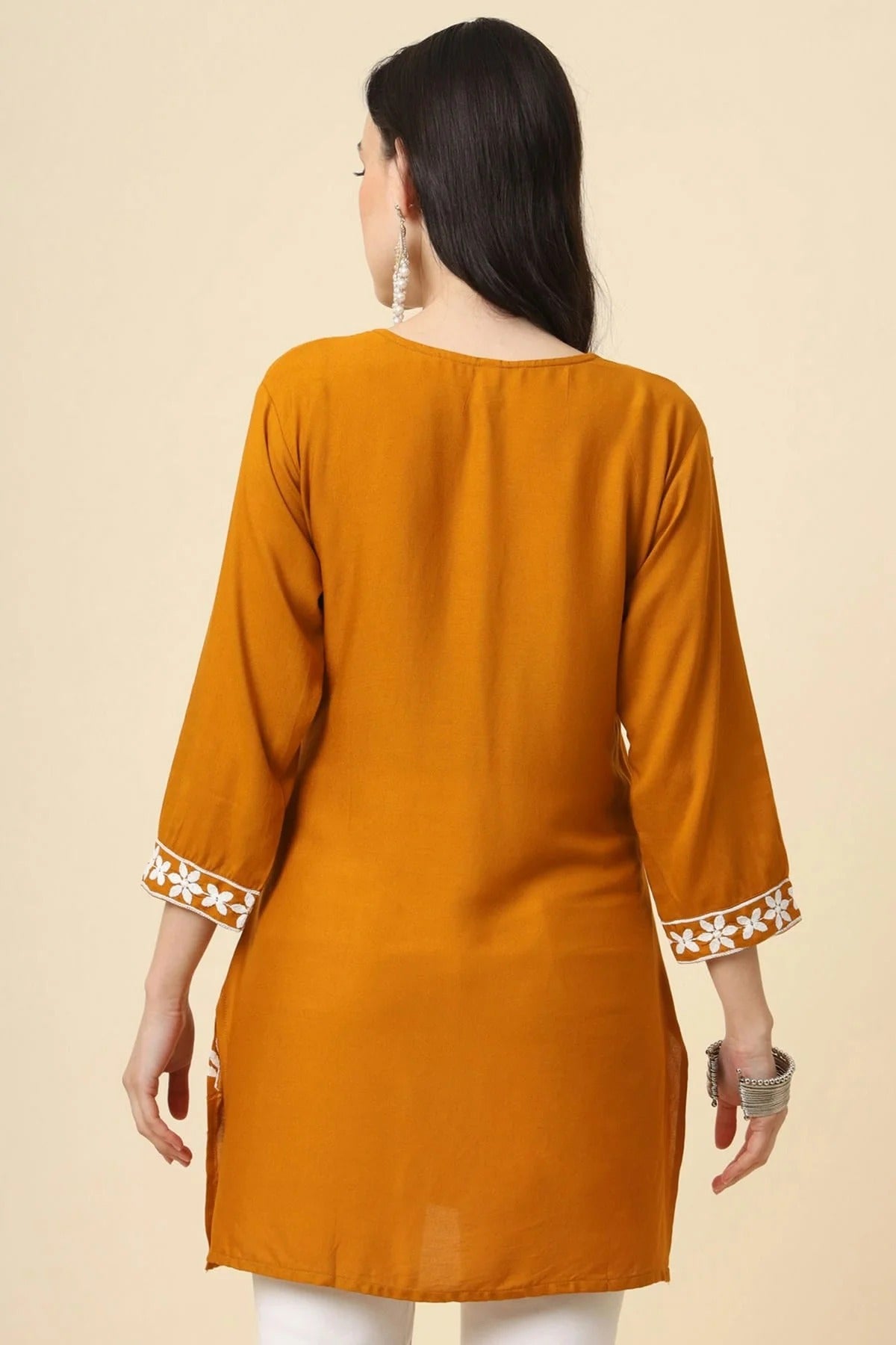 Mustard Colour Rayon Readymade Top TP1110829 A