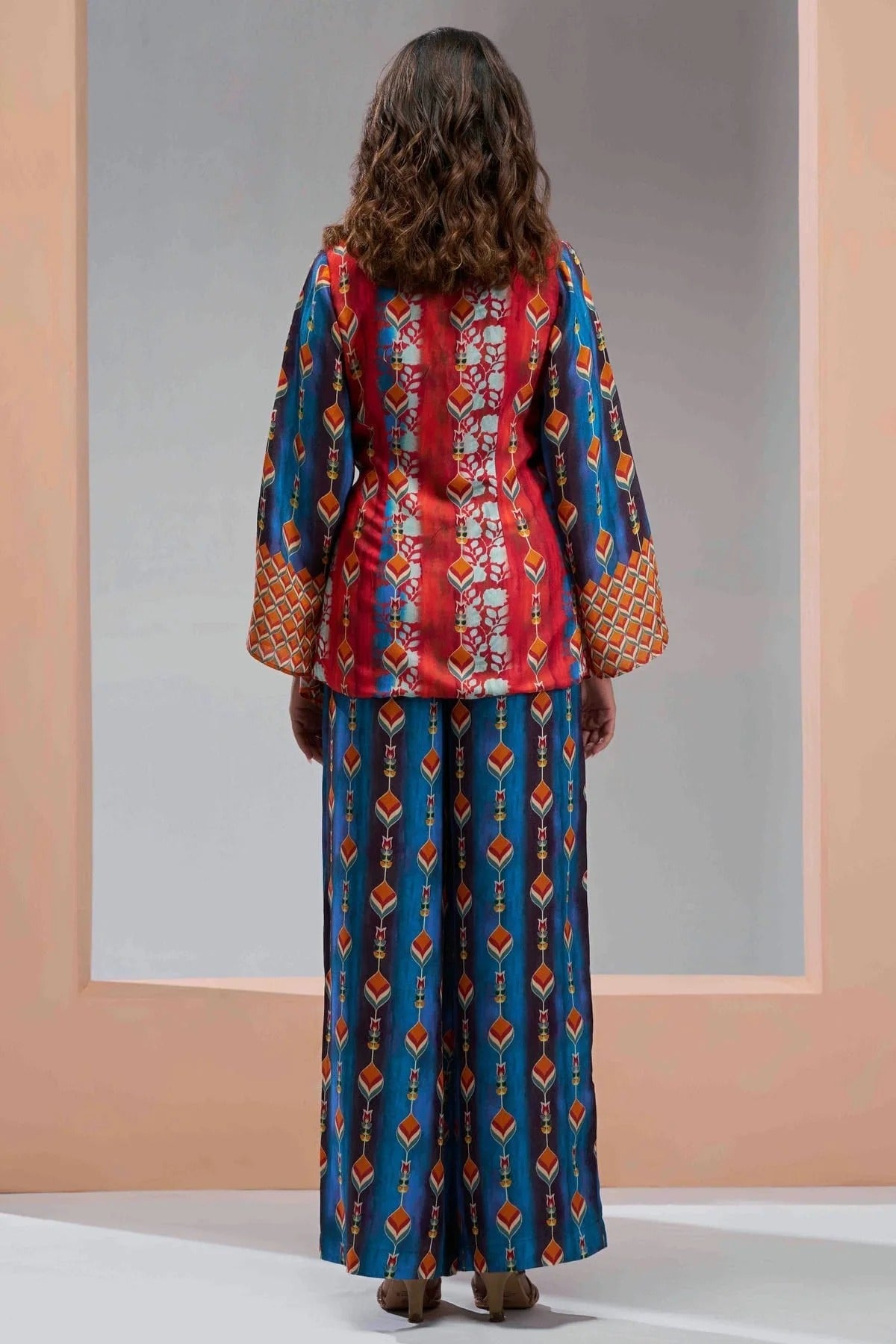 Navy Blue Colour Muslin Silk Co Ord Suit TP1080968 B