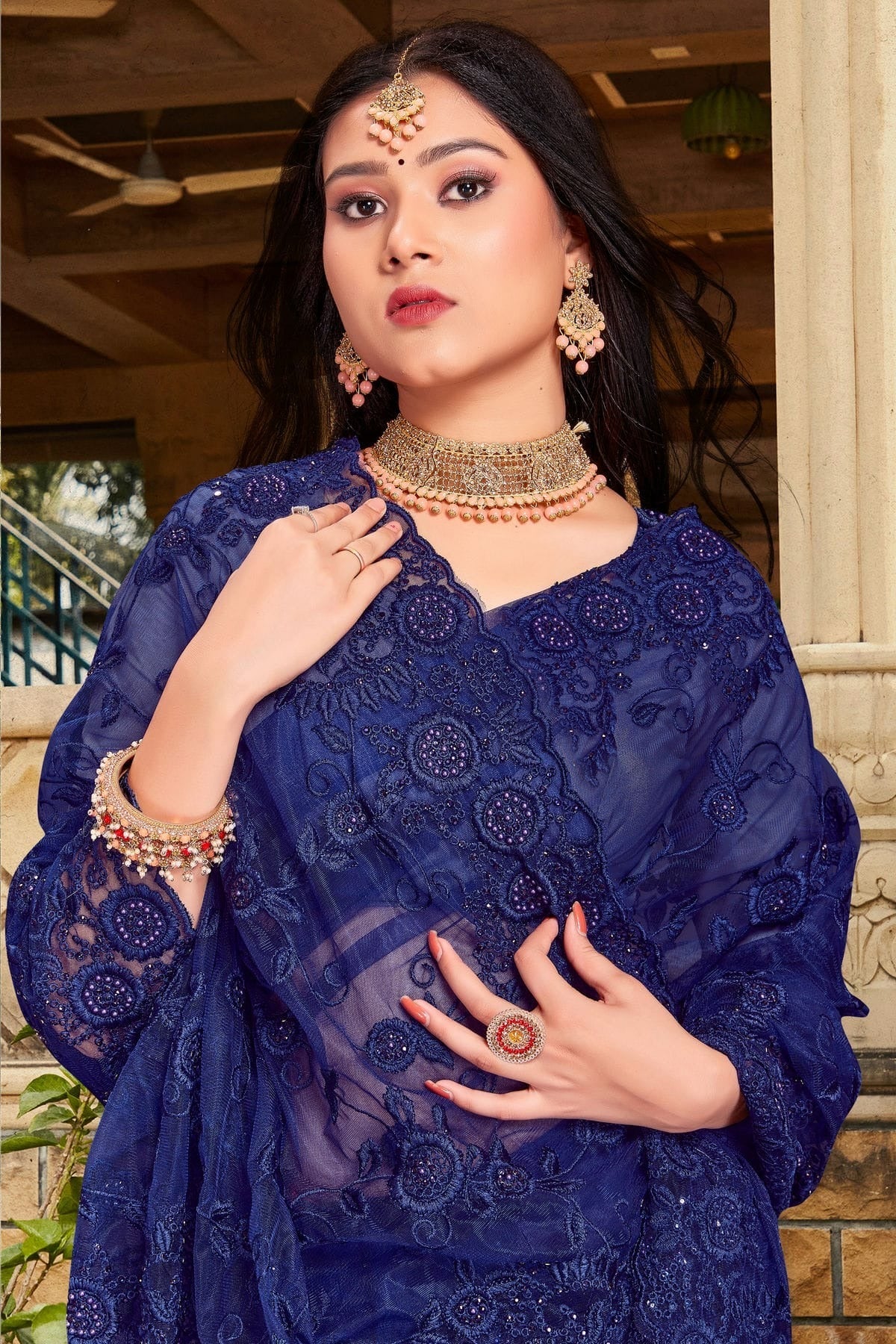 Navy Blue Colour Net Saree SD1090857 A_2b08d42d 27ea 47f5 a4a0 d1d796e91c5b