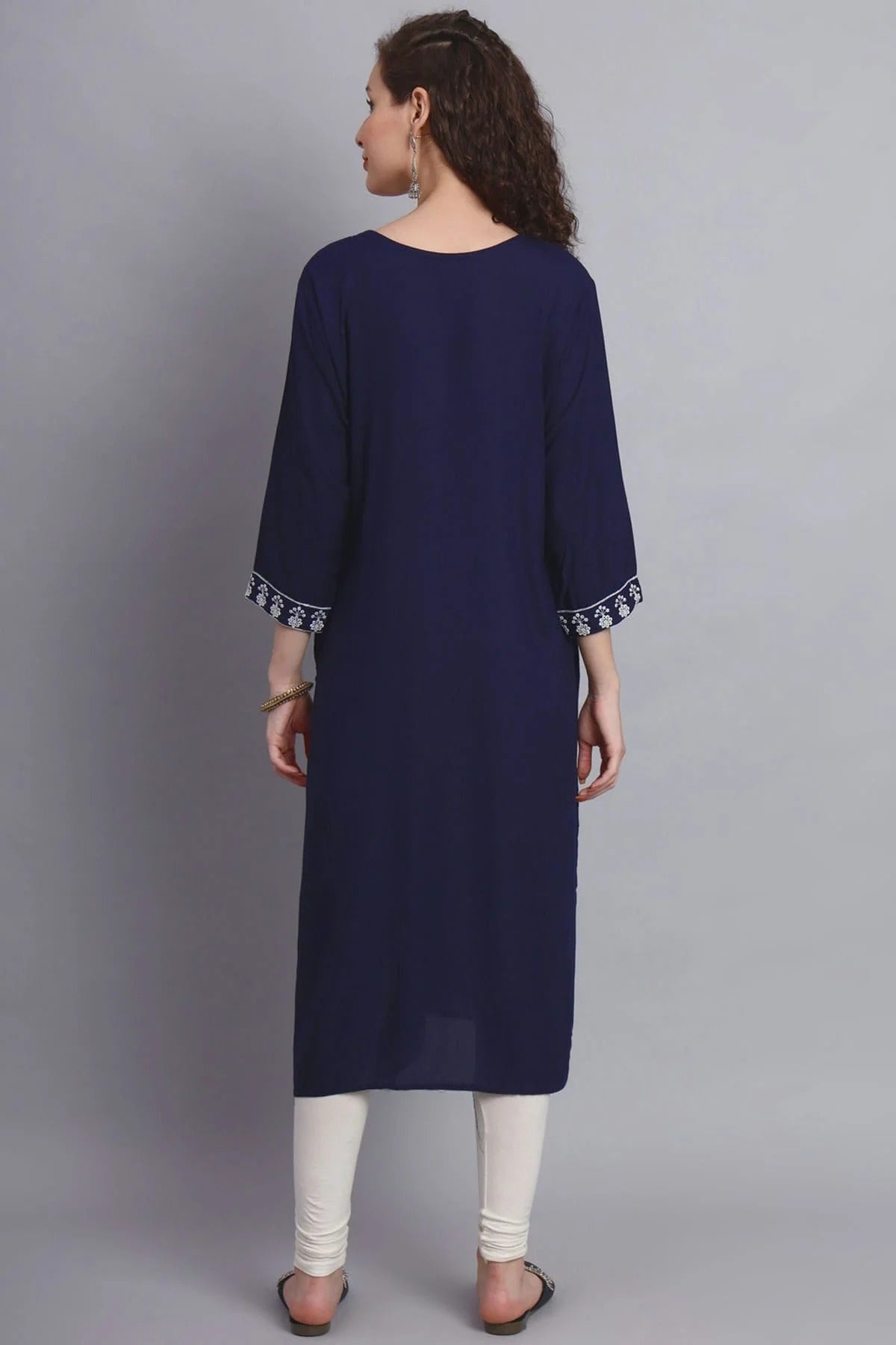 Navy Blue Colour Rayon Kurti KR1111140 A