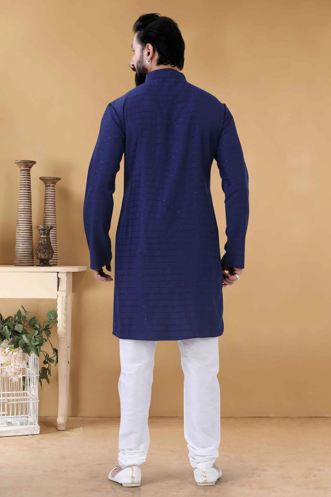 Navy Blue Colour Soft Cotton Kurta Pajama KP1130097 A