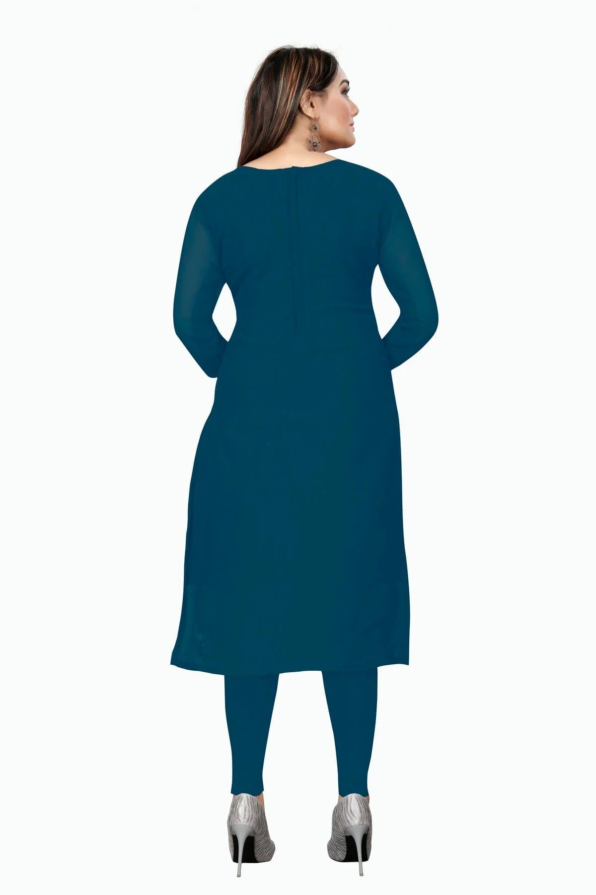 Navy Blue Colour Unstitched Georgette Straight Suit US1160715 A