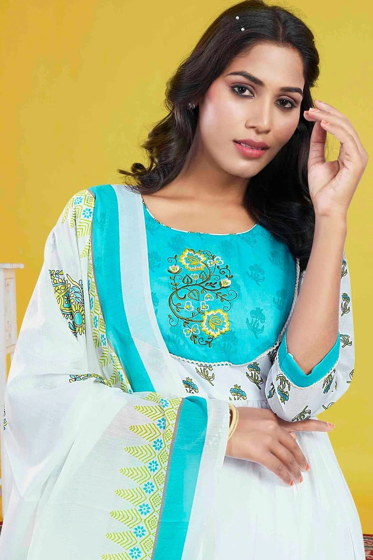 Off White Colour Cotton Stitched Pant Style Suit SS1140952 A