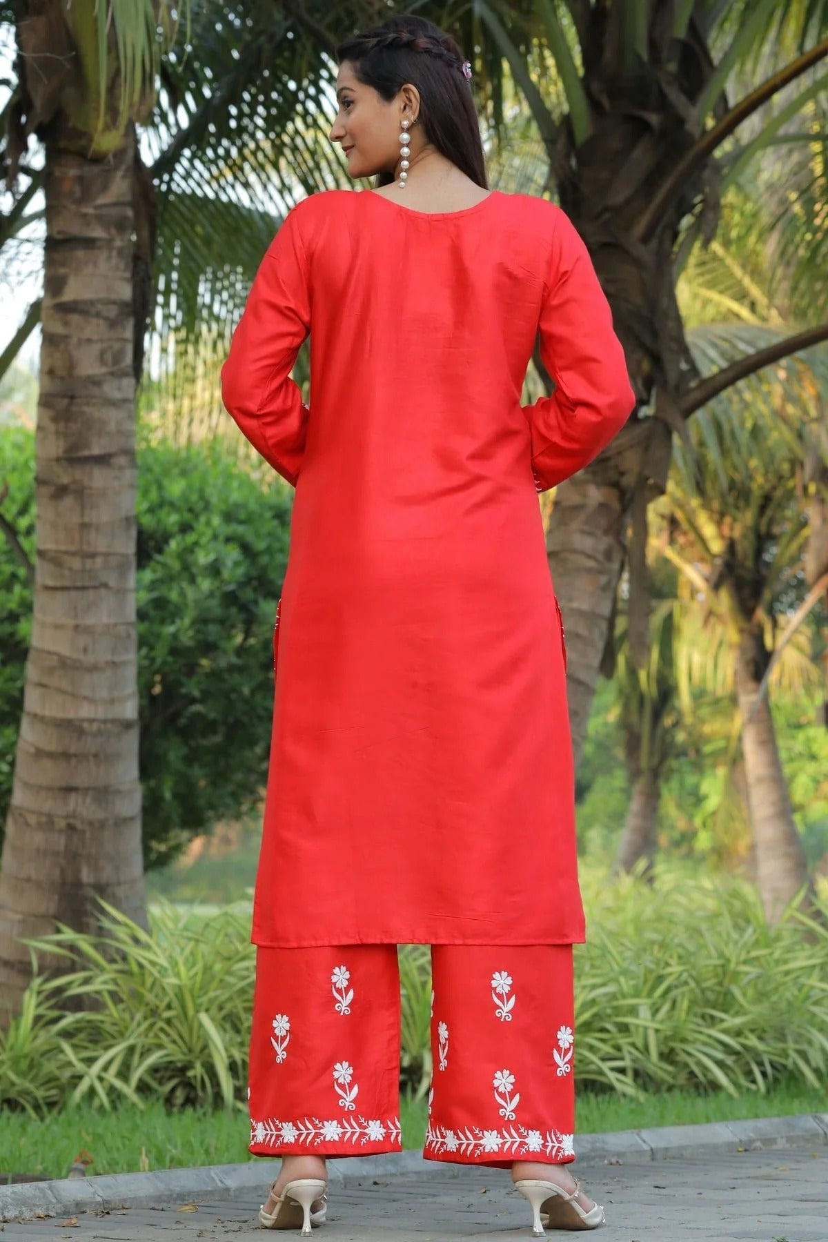 Orange Colour Rayon Kurta And Pant Set KR1111303 A