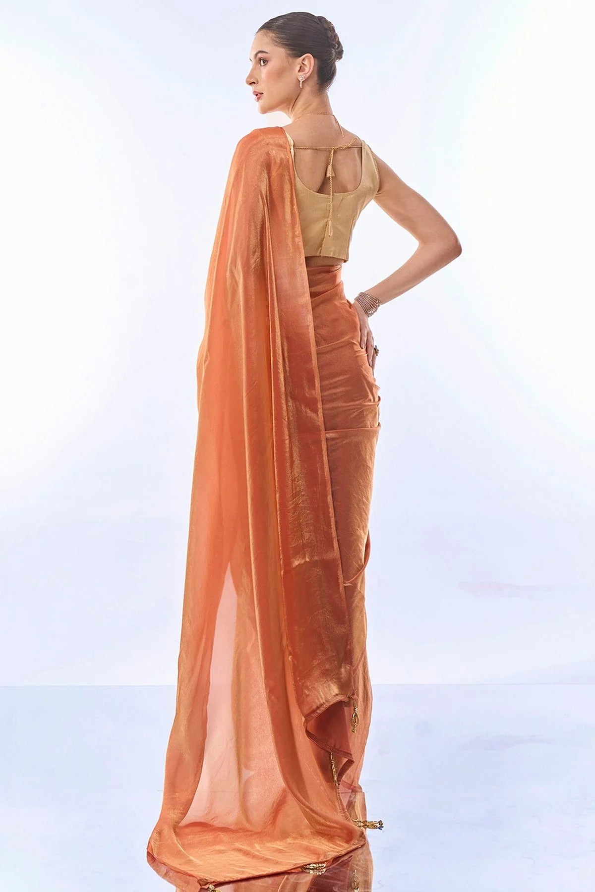 Peach Colour Fendy Saree SD1110477 A