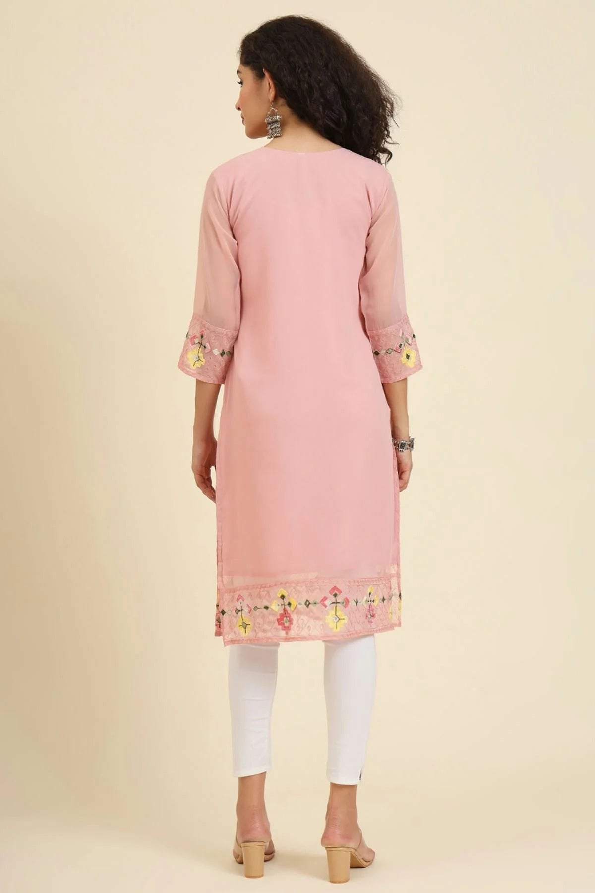 Peach Colour Georgette Kurti KR1111248 A