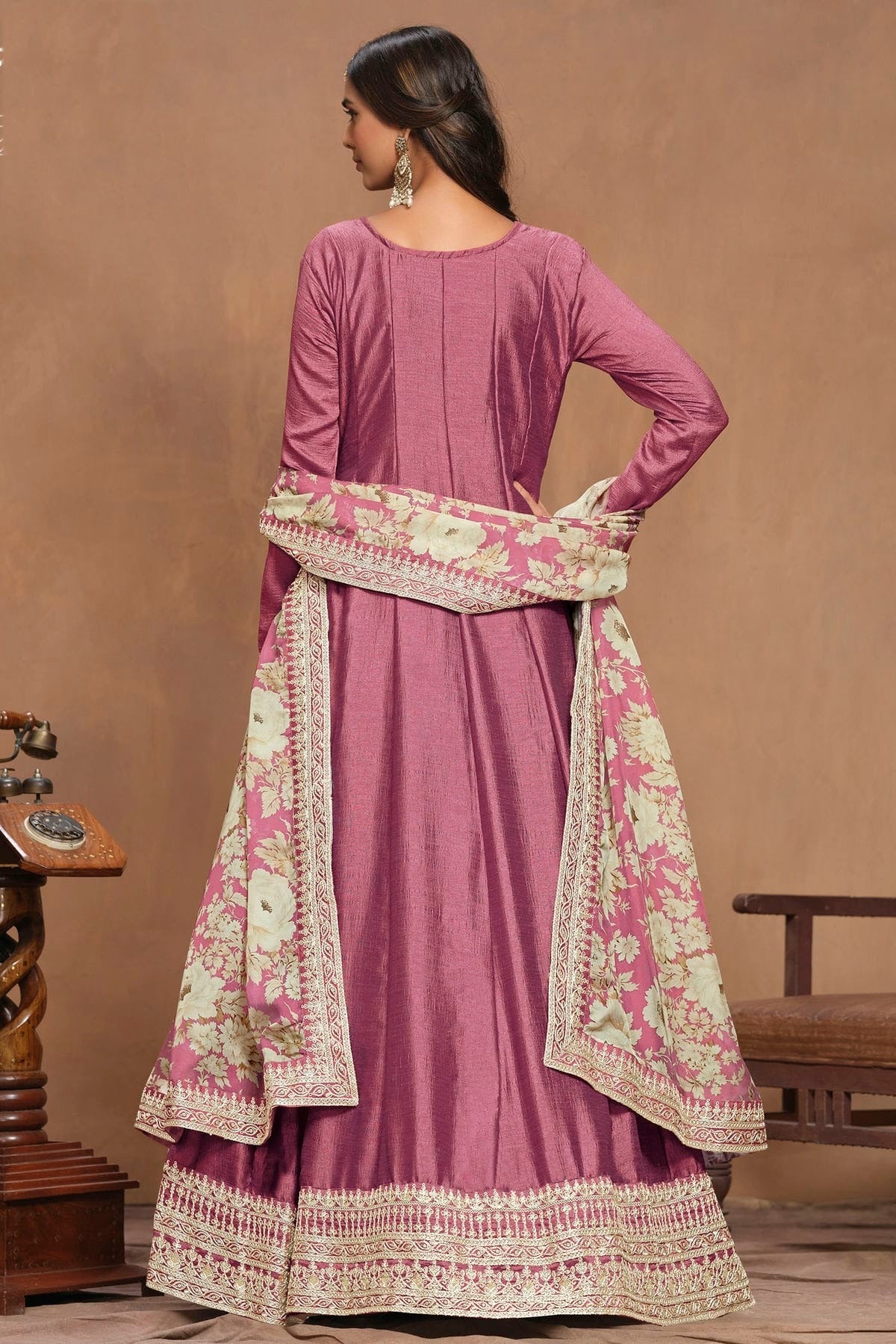 Pink Colour Art Silk Anarkali Suit SM1050568 A
