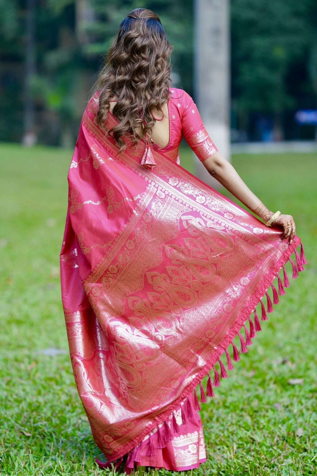 Pink Colour Banarasi Silk Traditional Saree SD1111941 A