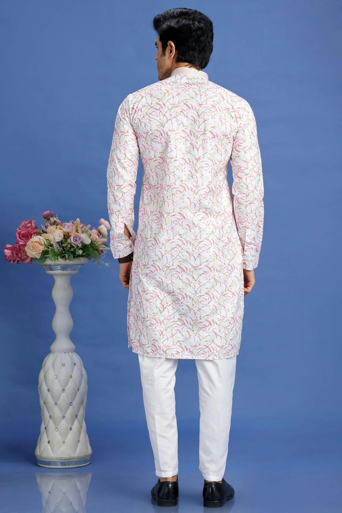 Pink Colour Cotton Pintex Work Kurta Pajama KP1230156 B