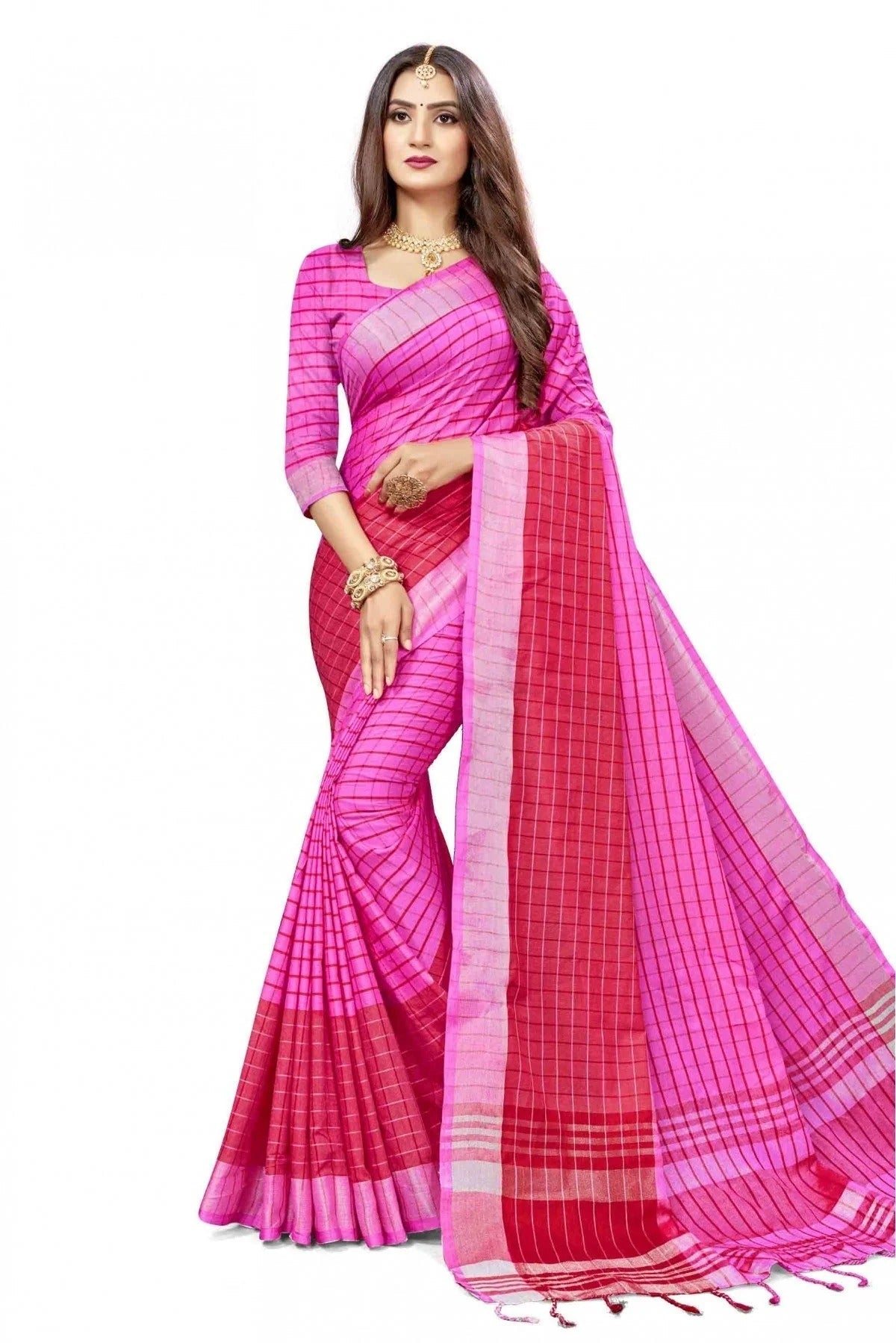Pink Colour Cotton Silk Woven Saree SD1100840