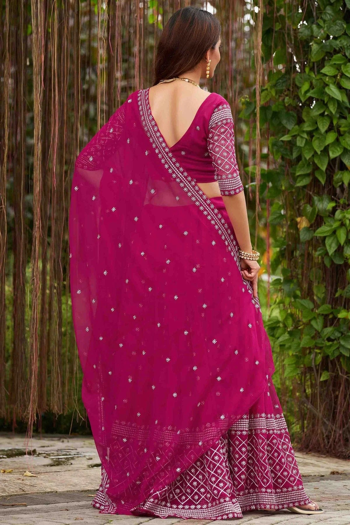 Pink Colour Georgette Semi Stitched Lehenga Choli LC1170063 B
