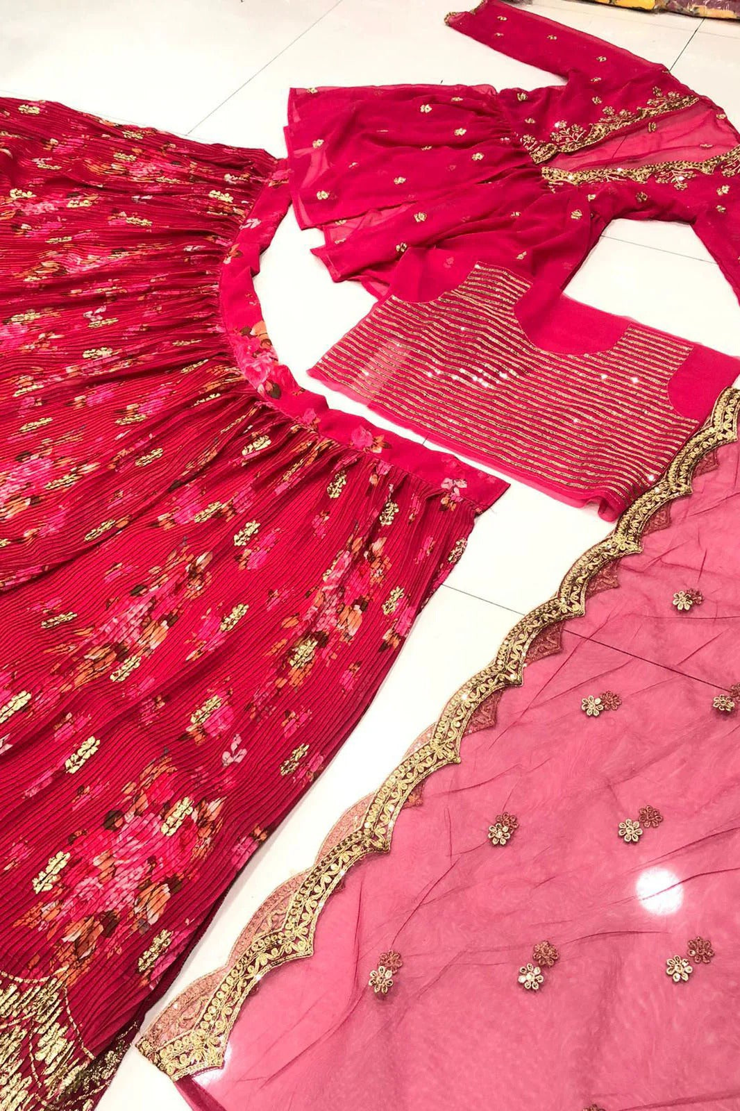 Pink Colour Georgette Silk Lehenga Choli LC1020132 A
