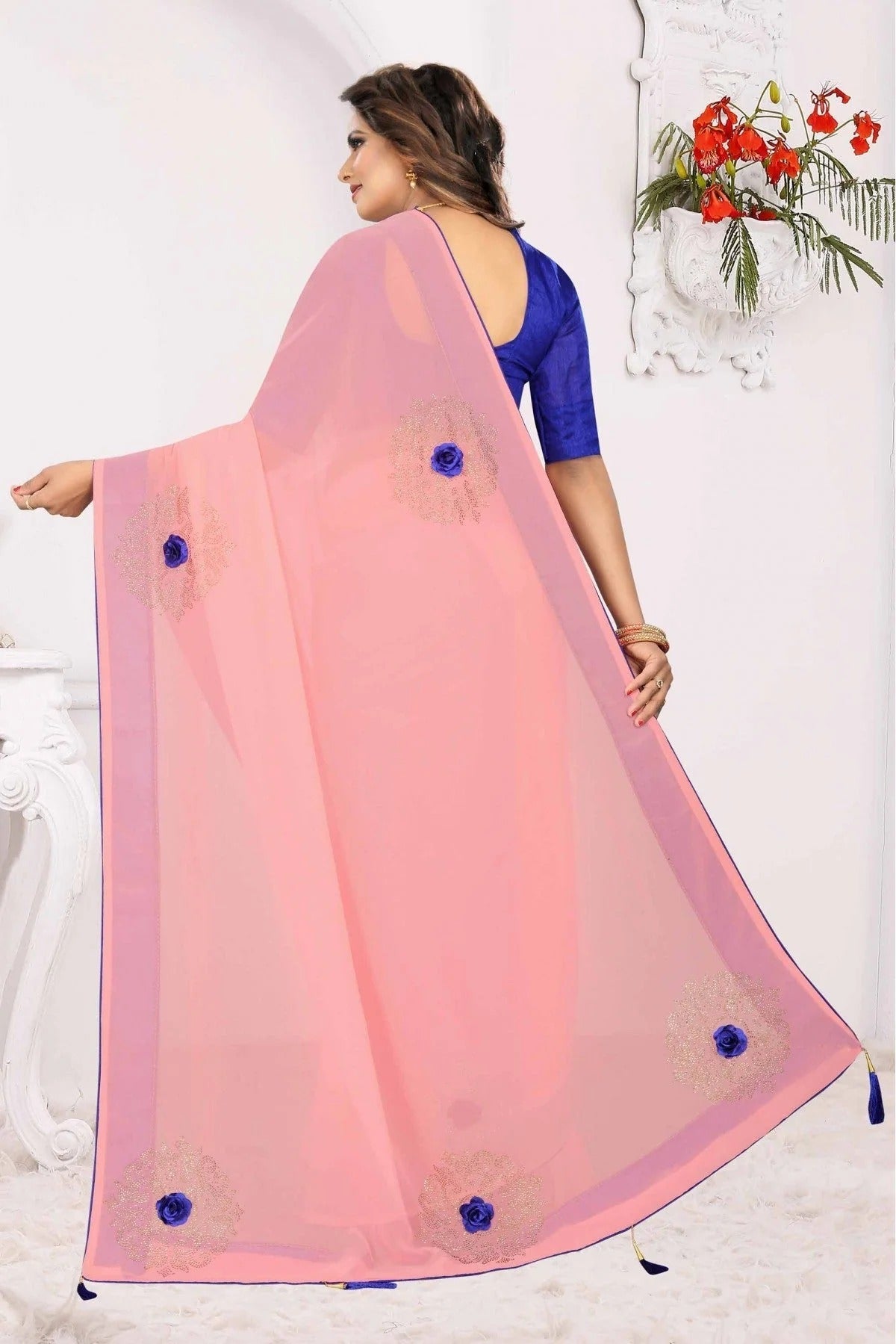 Pink Colour Georgette Traditional Saree SD1120553 A