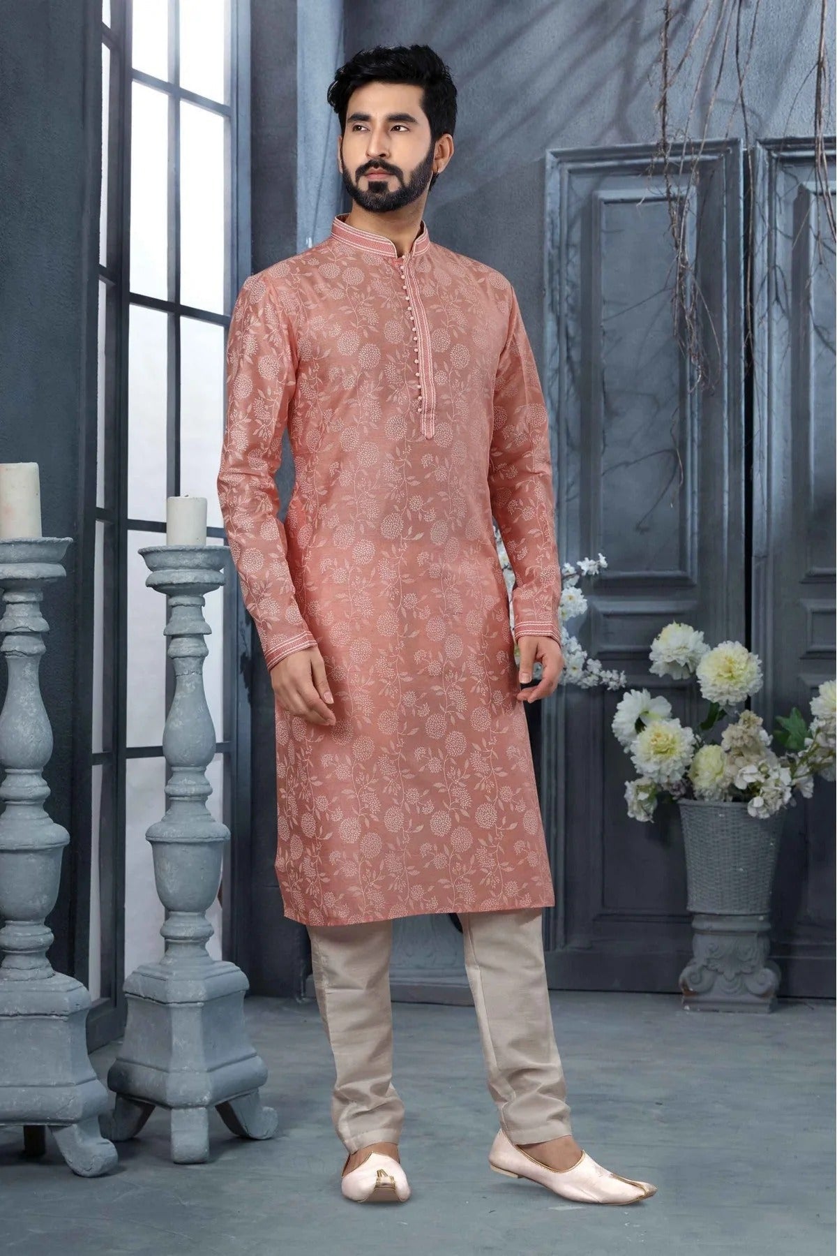Pink Colour Kurta Pajama In Silk Fabric KP1040116