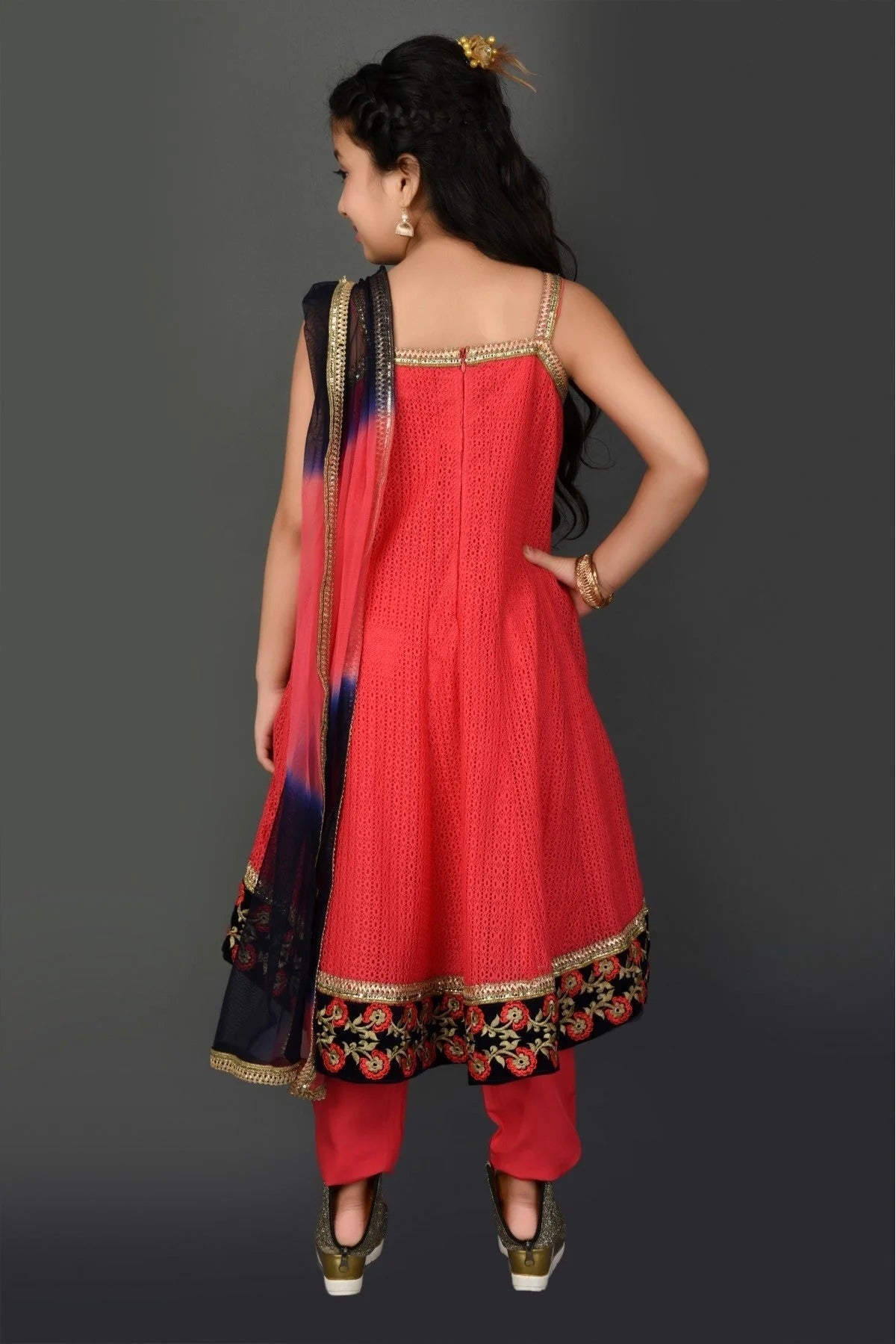 Pink Colour Net Embroidery Anarkali Suit GW1070051 A