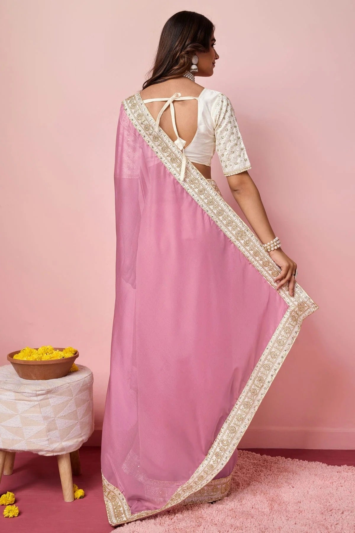 Pink Colour Organza Designer Saree SD1110949 A