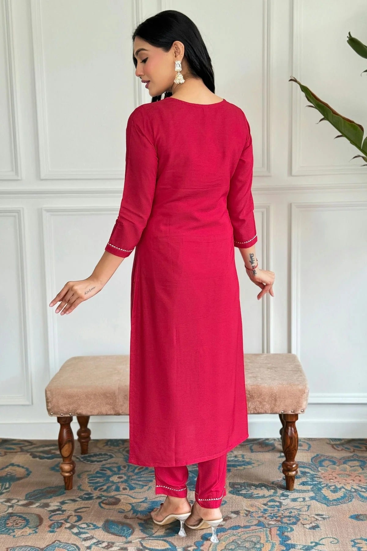 Pink Colour Rayon Stitched Salwar Suit SS1112038 A