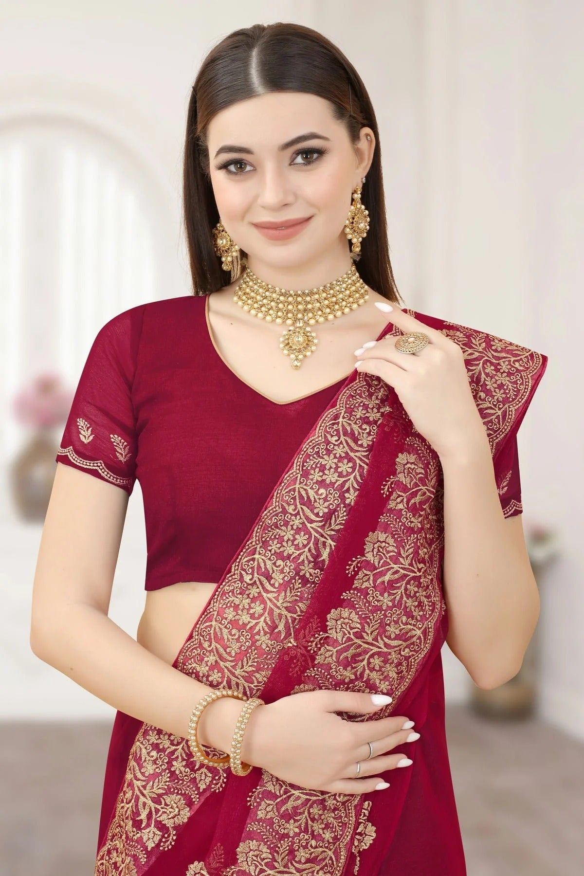 Pink Colour Silk Designer Saree LC1121302 A