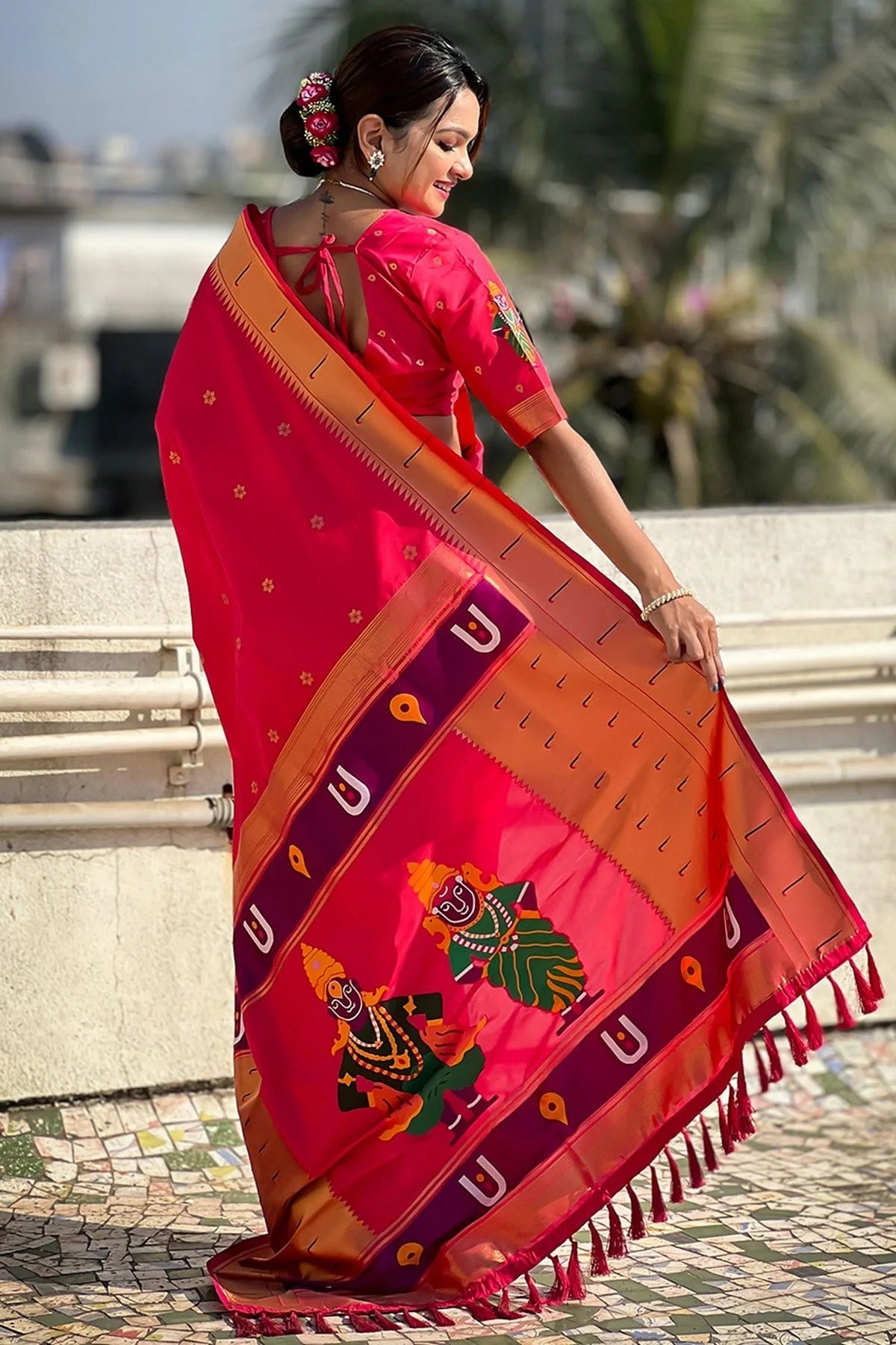 Pink Colour Soft Silk Paithani Saree SD1112187 A