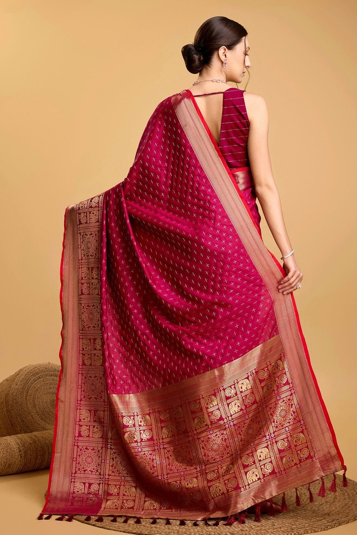 Pink Colour Soft Silk Saree SD1110059 A