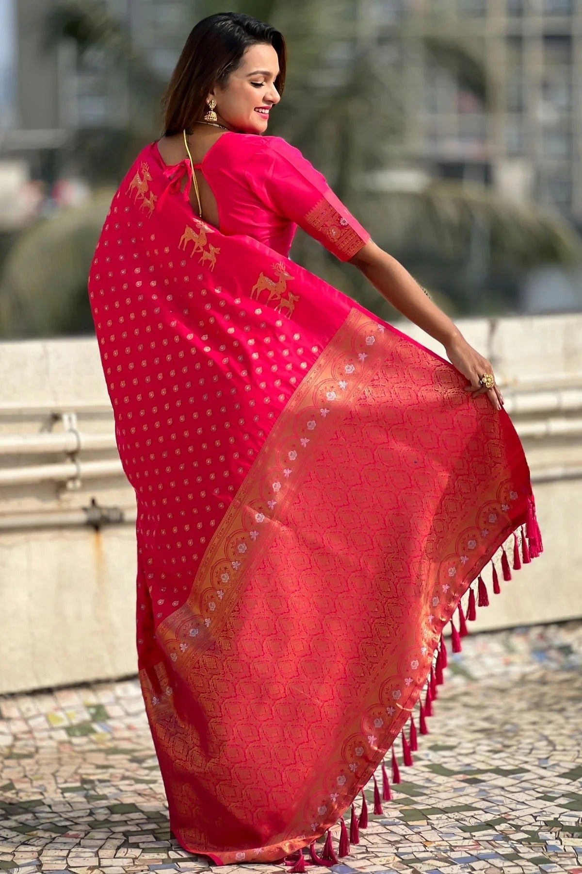 Pink Colour Soft Silk Traditional Saree SD1112645 A