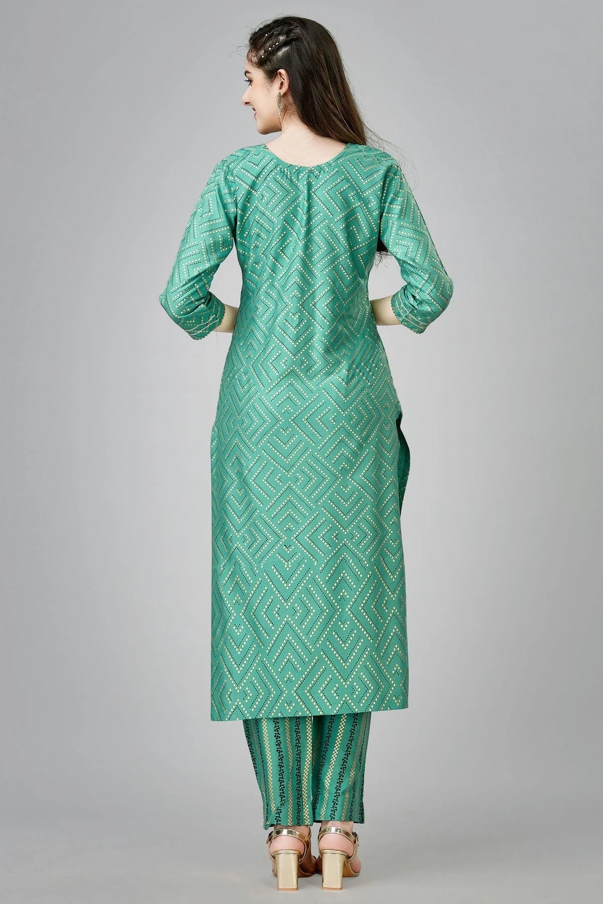 Pista Green Colour Rayon Kurta And Pant Set KR1111322 A