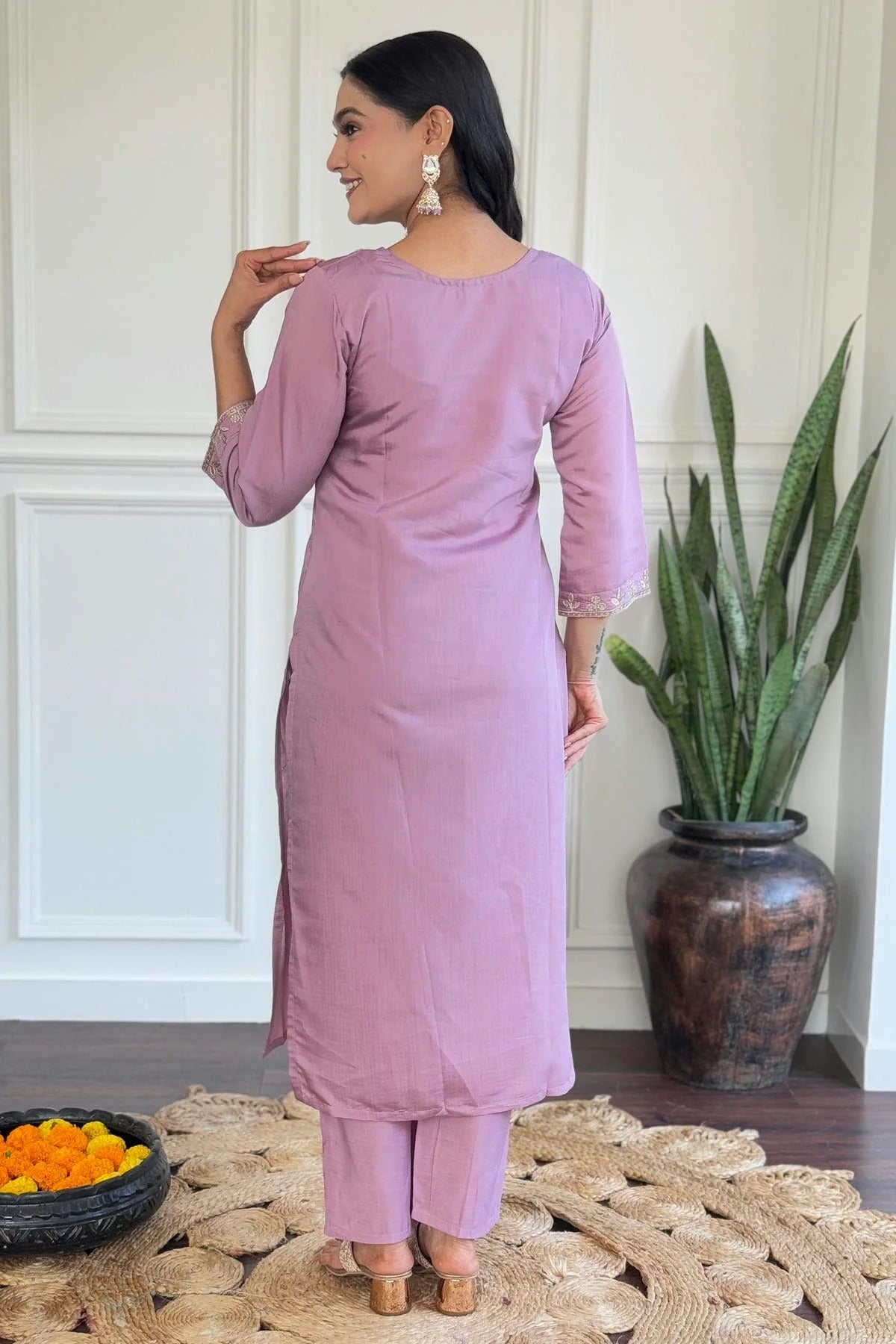 Purple Colour Chanderi Stitched Salwar Suit SS1111581 A