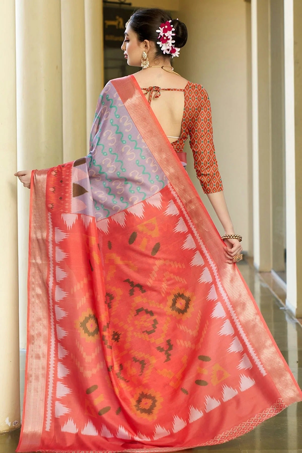 Purple Colour Crepe Traditional Saree SD1111908 A
