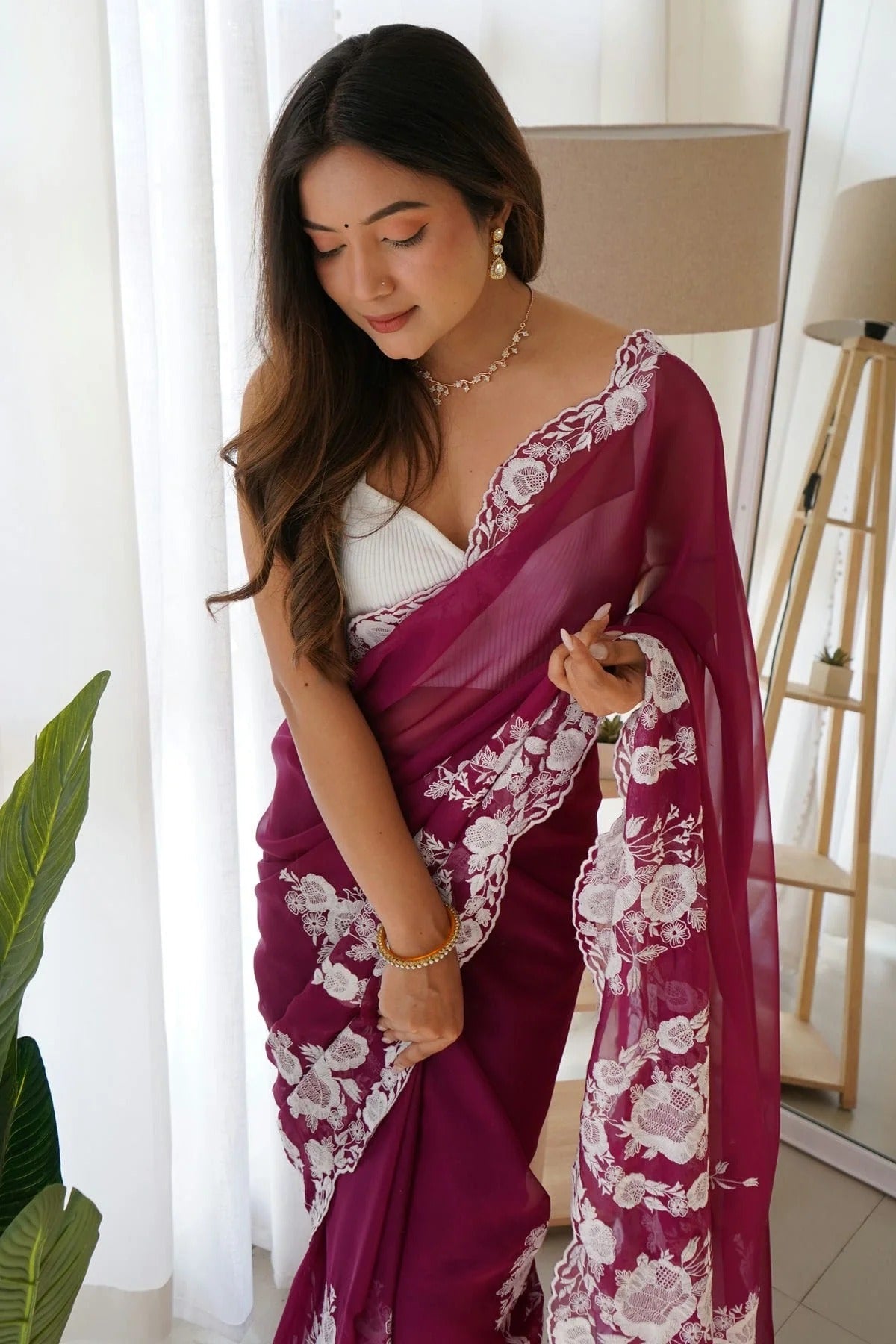 Purple Colour Organza Silk Designer Saree SD1111787 A