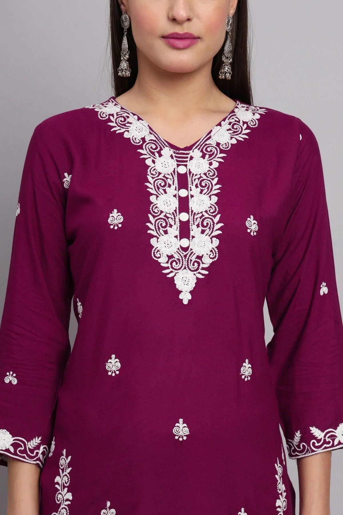 Purple Colour Rayon Kurti KR1111080 A