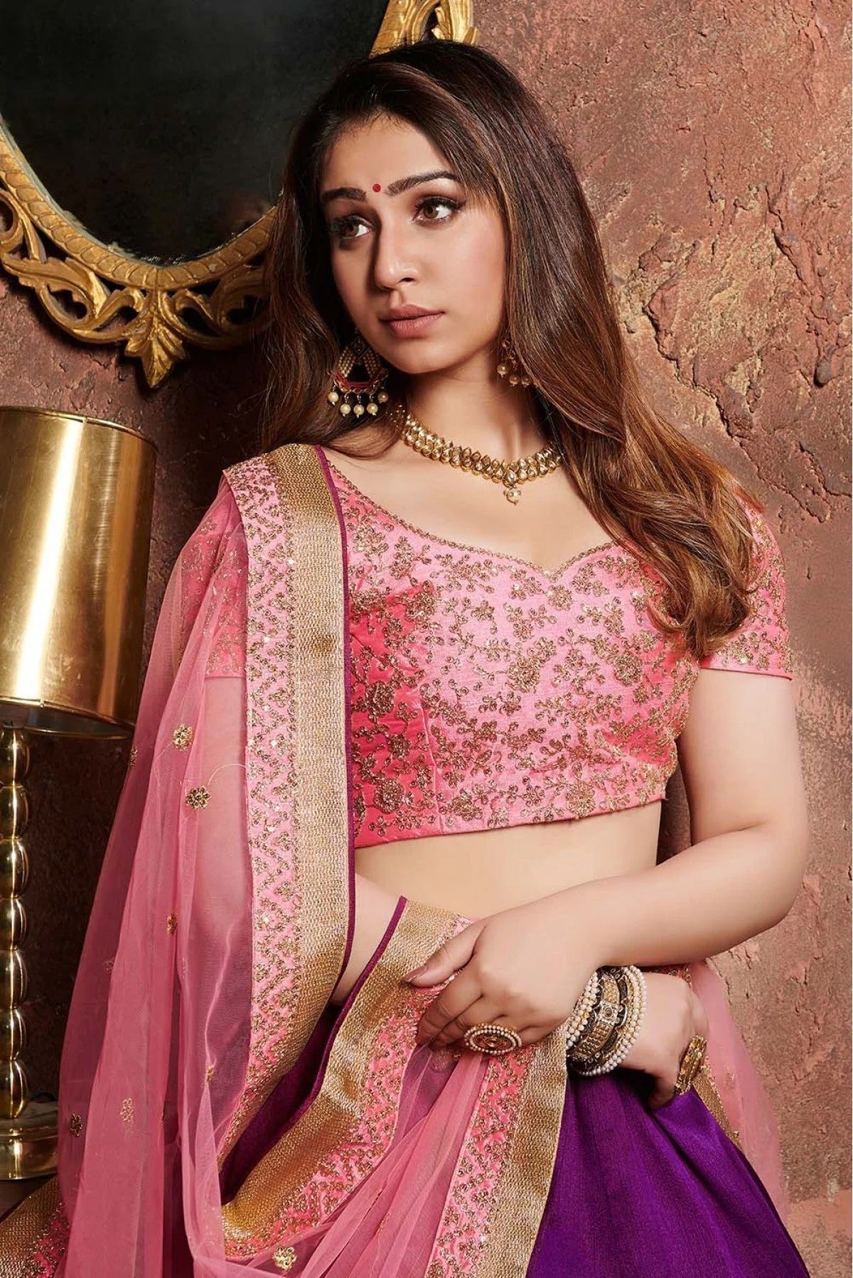 Purple Colour Silk Lehenga Choli LC1010046 D